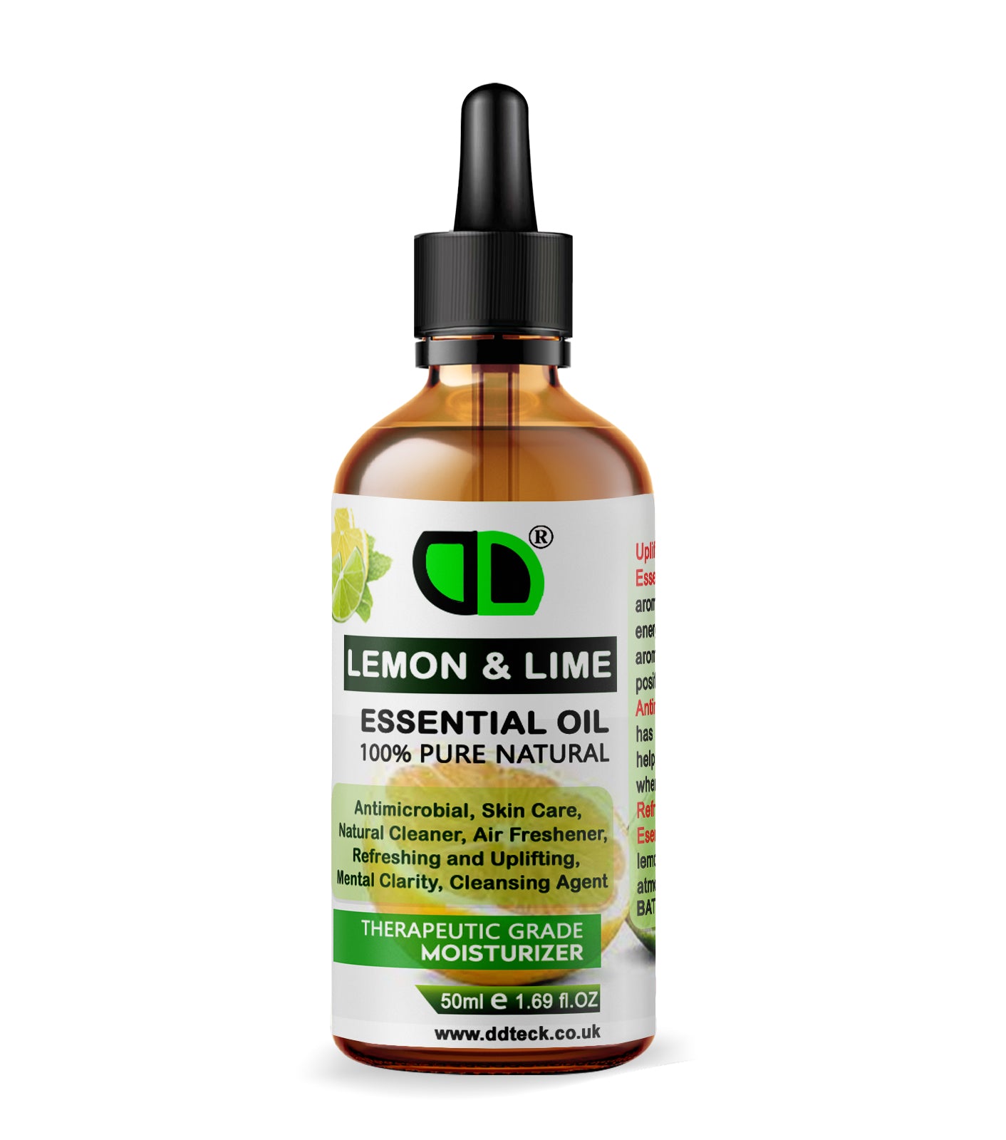 100% Pure Natural Lemon & Lime Essential Oil – Therapeutic Grade Moisturizer