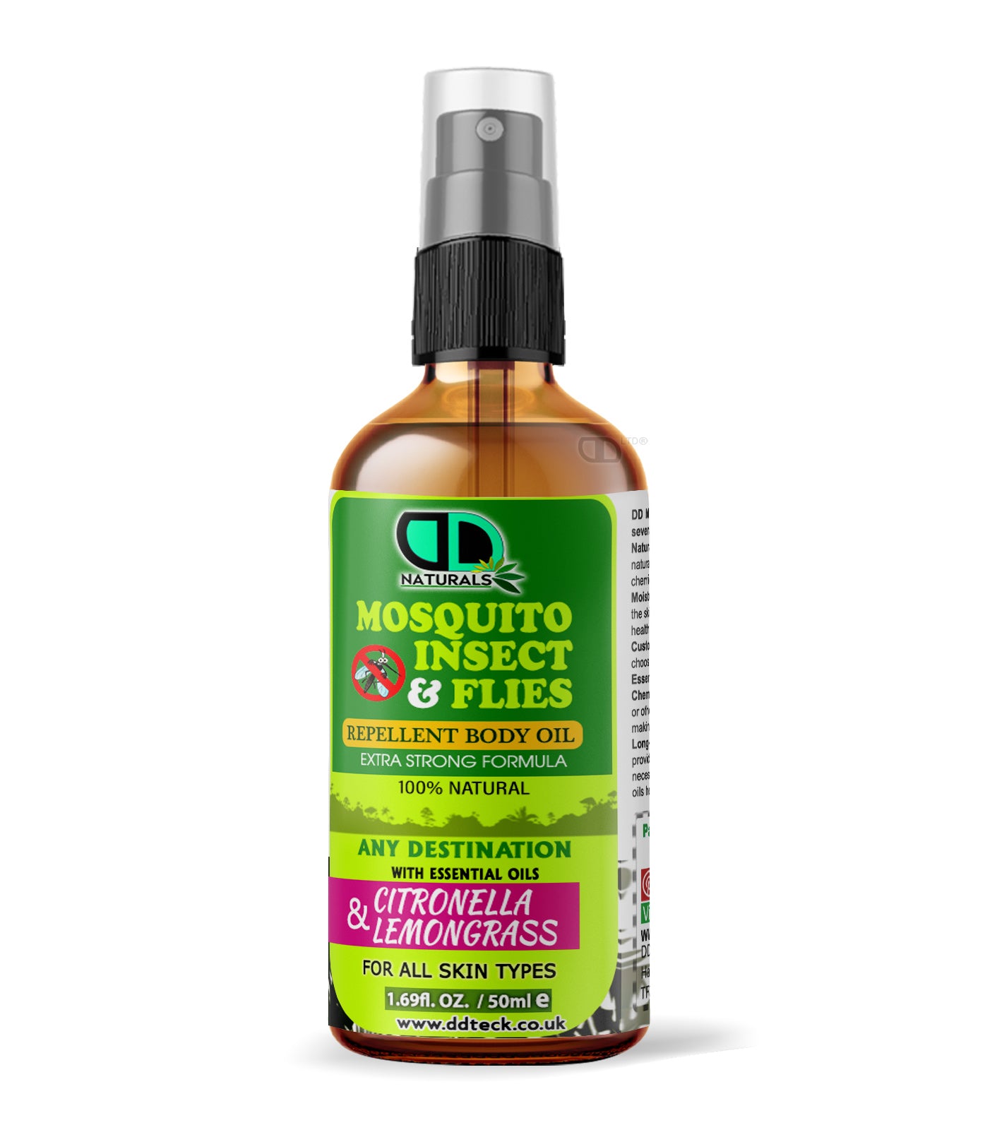 Insect Repellent with Lemongrass & Citronella | Natural, Skin-Friendly Protection from Mosquitoes & Biting Insects