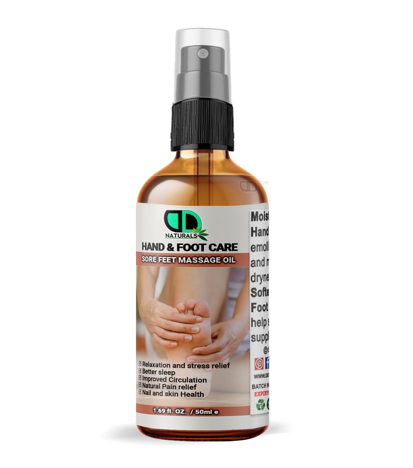 Hand & Foot Care – Sore Feet Massage Oil