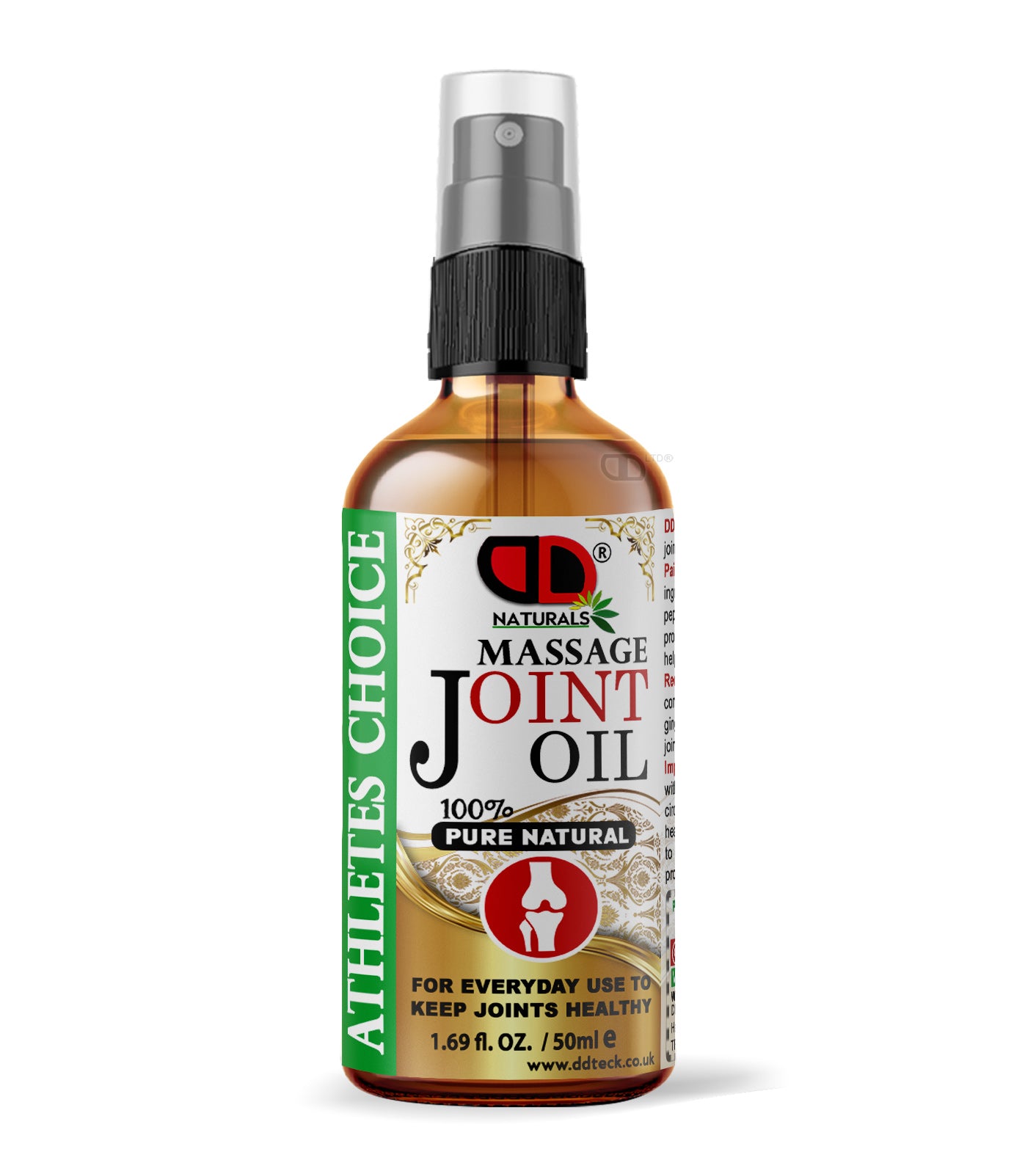 100% Pure Natural Joint Massage Oil - Athletes Choice for Healthy Joints