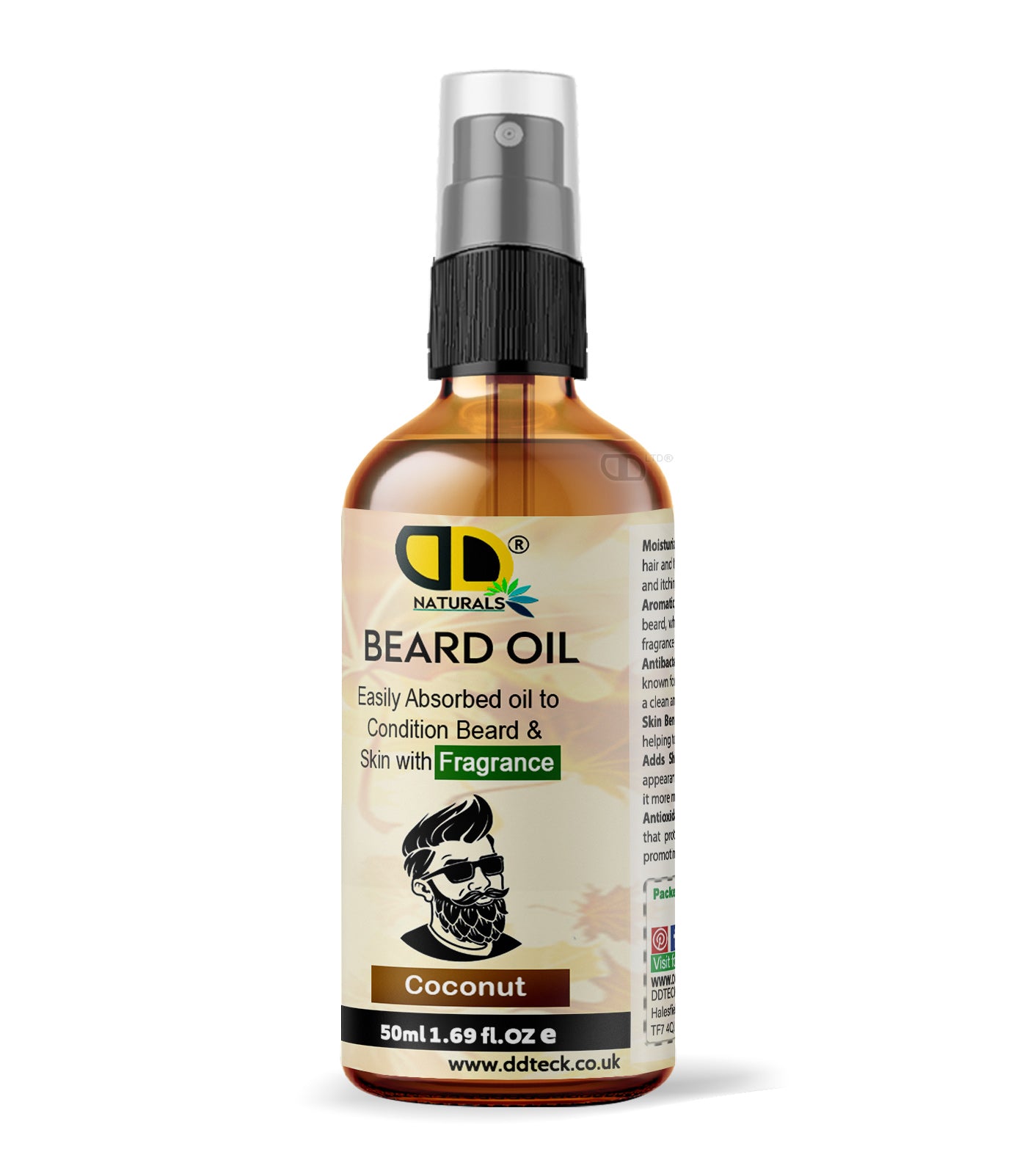 Coconut Beard Essential Oil | Deep Hydration, Growth Support & Smooth Beard Care for Men