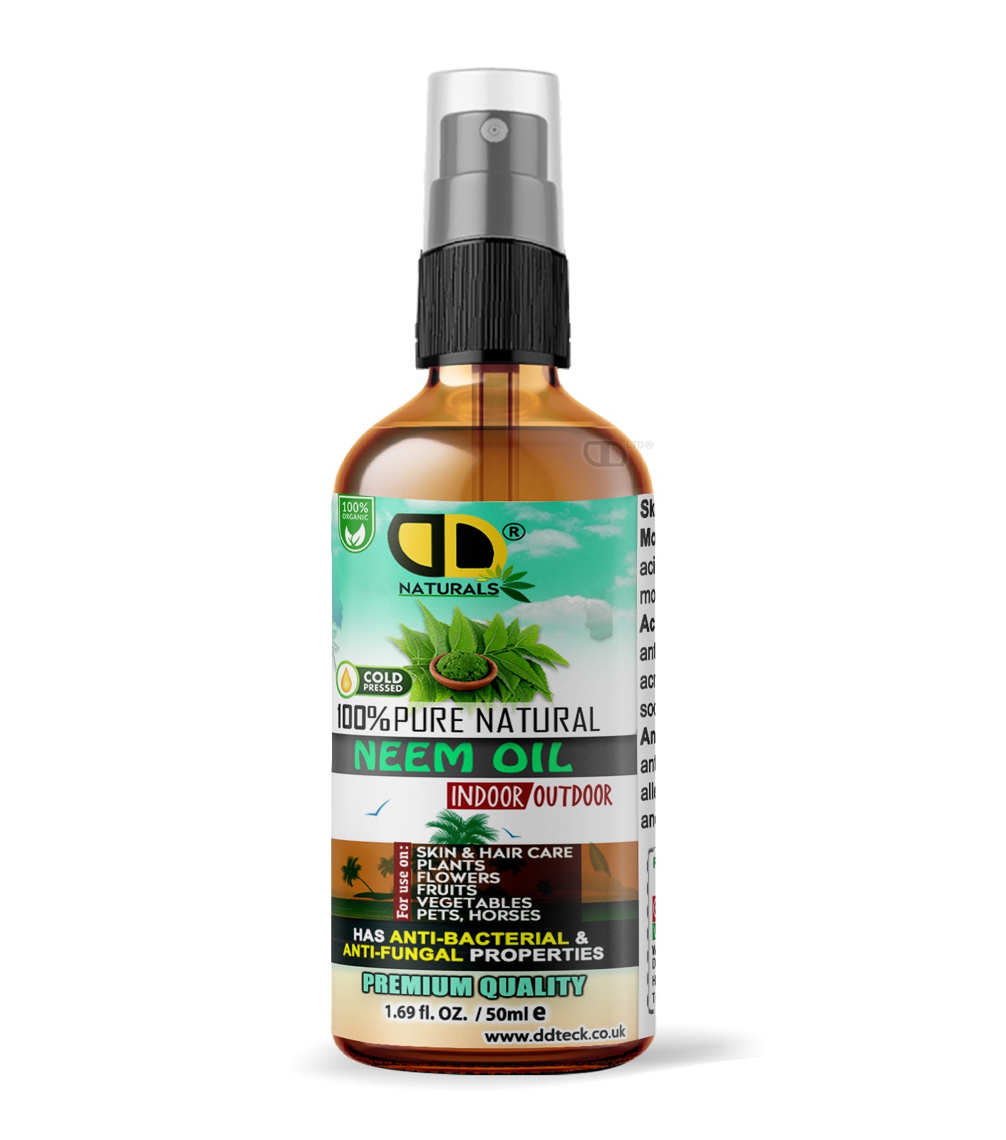 100% Pure Natural Neem Oil – Organic Cold Pressed Indoor & Outdoor Formula