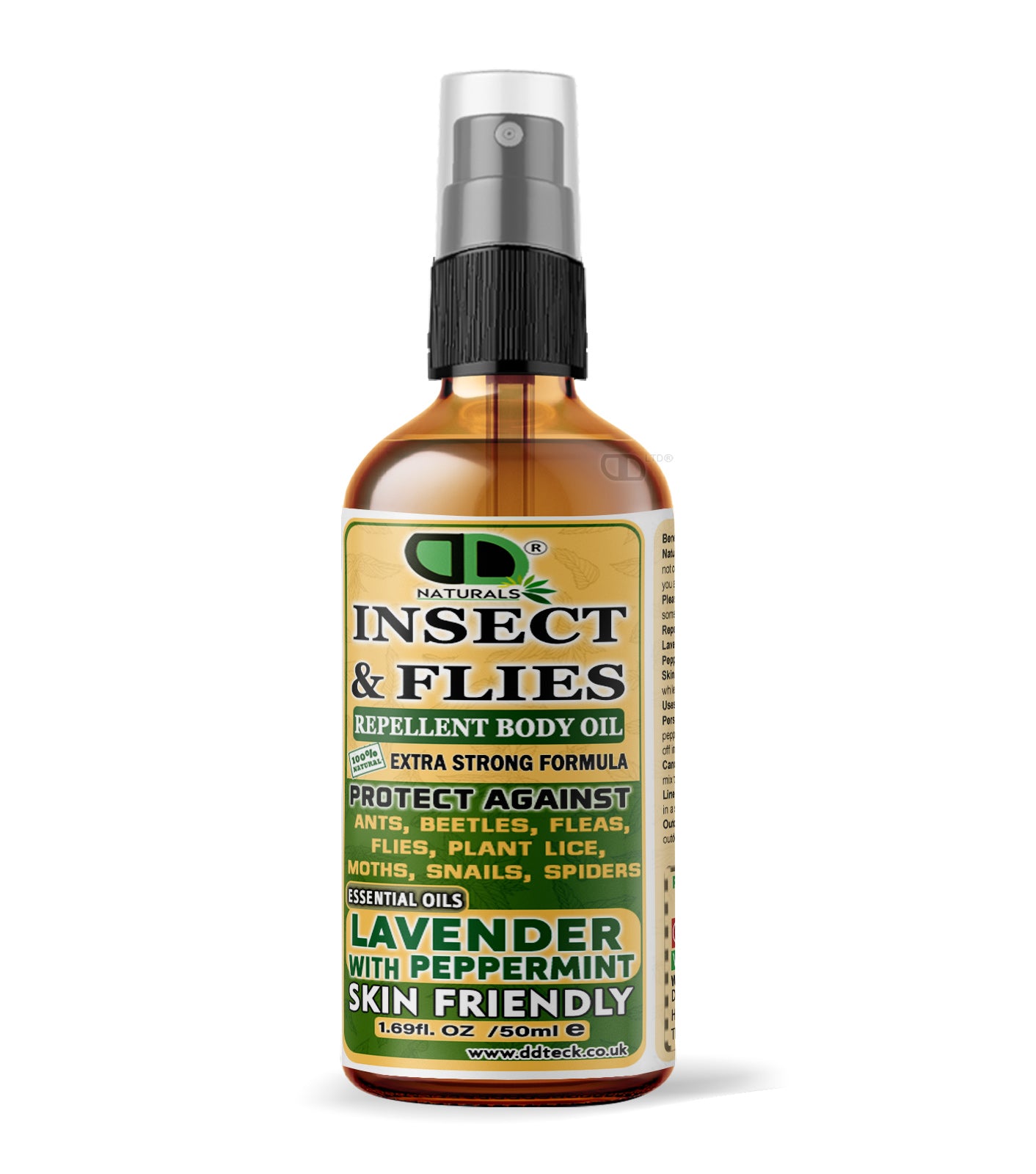 Natural Insect Repellent with Lavender & Peppermint Essential Oils | Chemical-Free Mosquito & Bug Protection