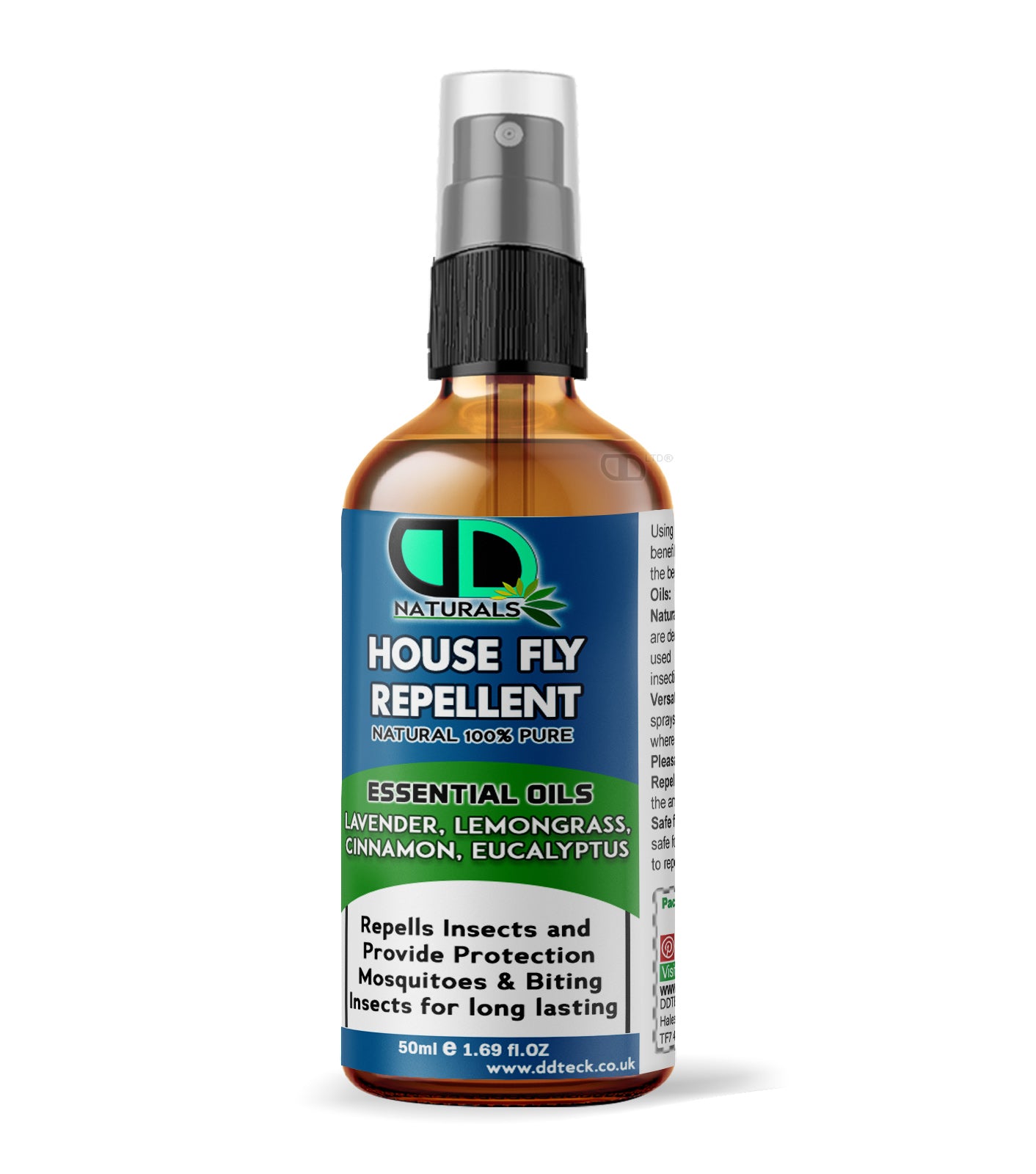 House Fly Repellent Oil – Natural Essential Oil Fly &Insect Protection with Lavender, Lemongrass, Eucalyptus &amp; Cinnamon