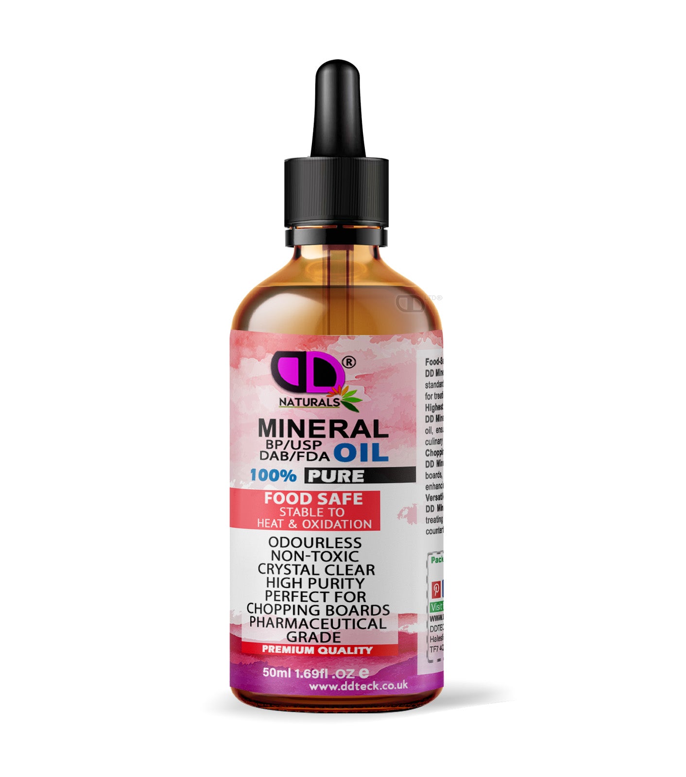 Mineral Oil BP/USP – Food Safe, Multi-Purpose Mineral Oil for Chopping Board, Wood, Leather, Skin, Hair & Household Care