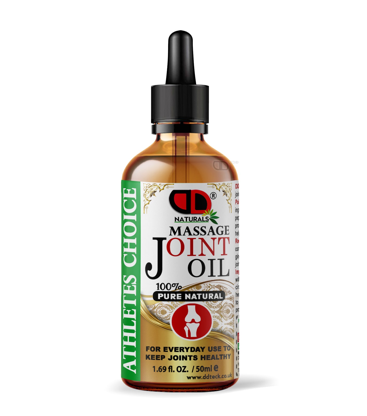 100% Pure Natural Joint Massage Oil - Athletes Choice for Healthy Joints