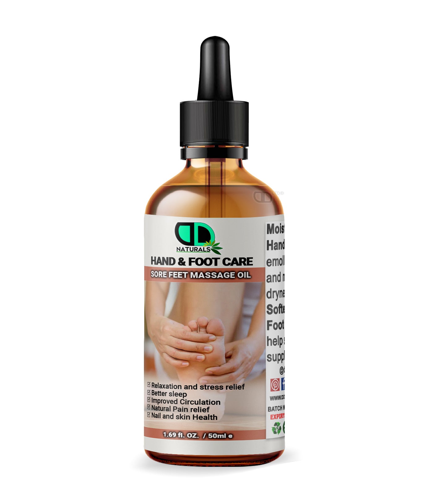 Hand & Foot Care – Sore Feet Massage Oil