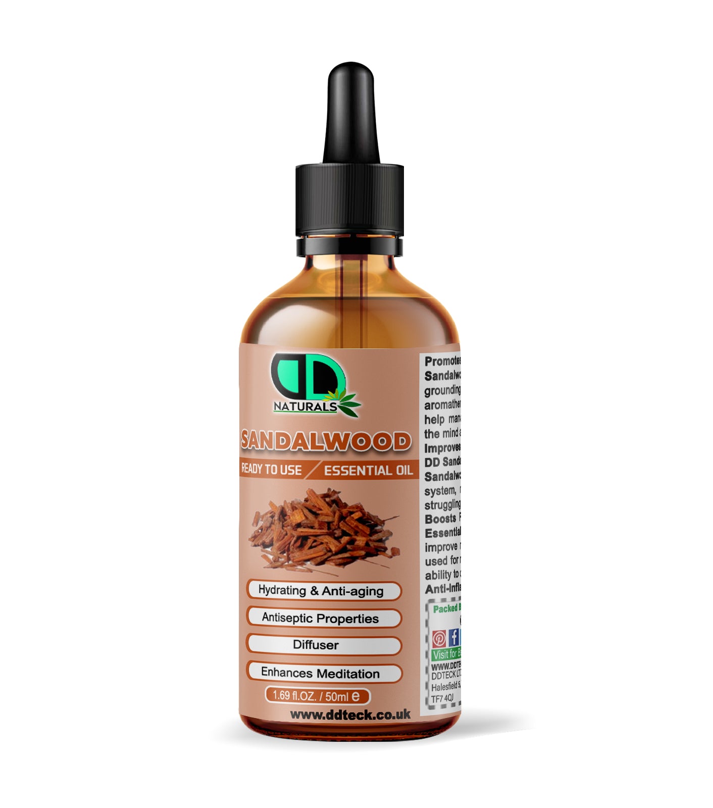 Sandalwood Essential Oil - Ready to Use Hydrating & Anti-aging Formula