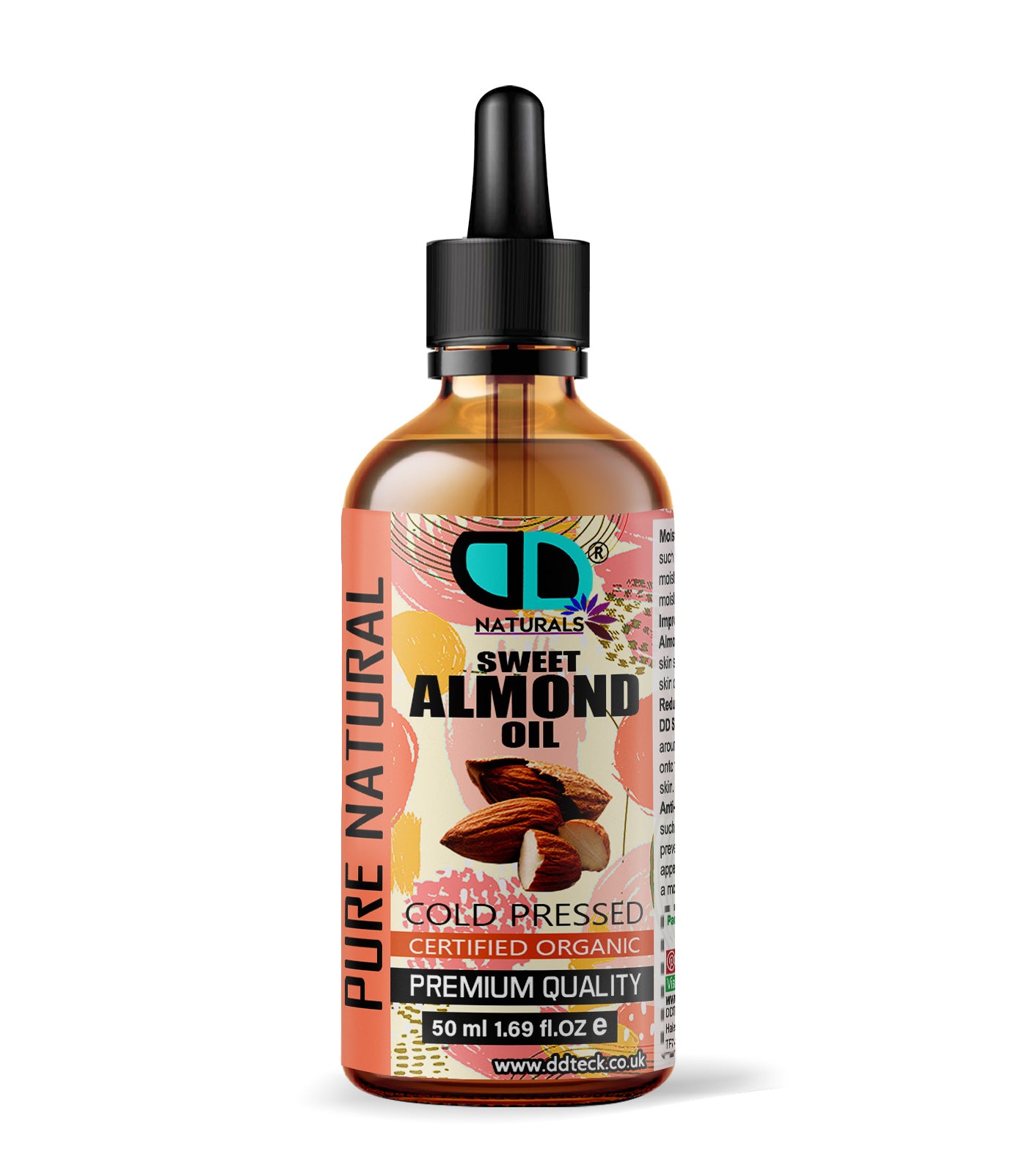 Pure Natural Sweet Almond Oil - Cold Pressed & Certified Organic