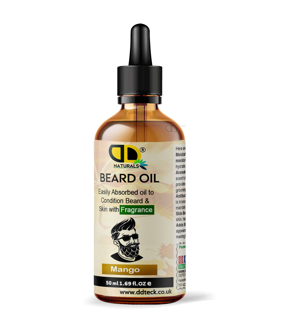 Mango Beard Oil – Lightweight Conditioning Oil with Fragrance for Beard & Skin - Test