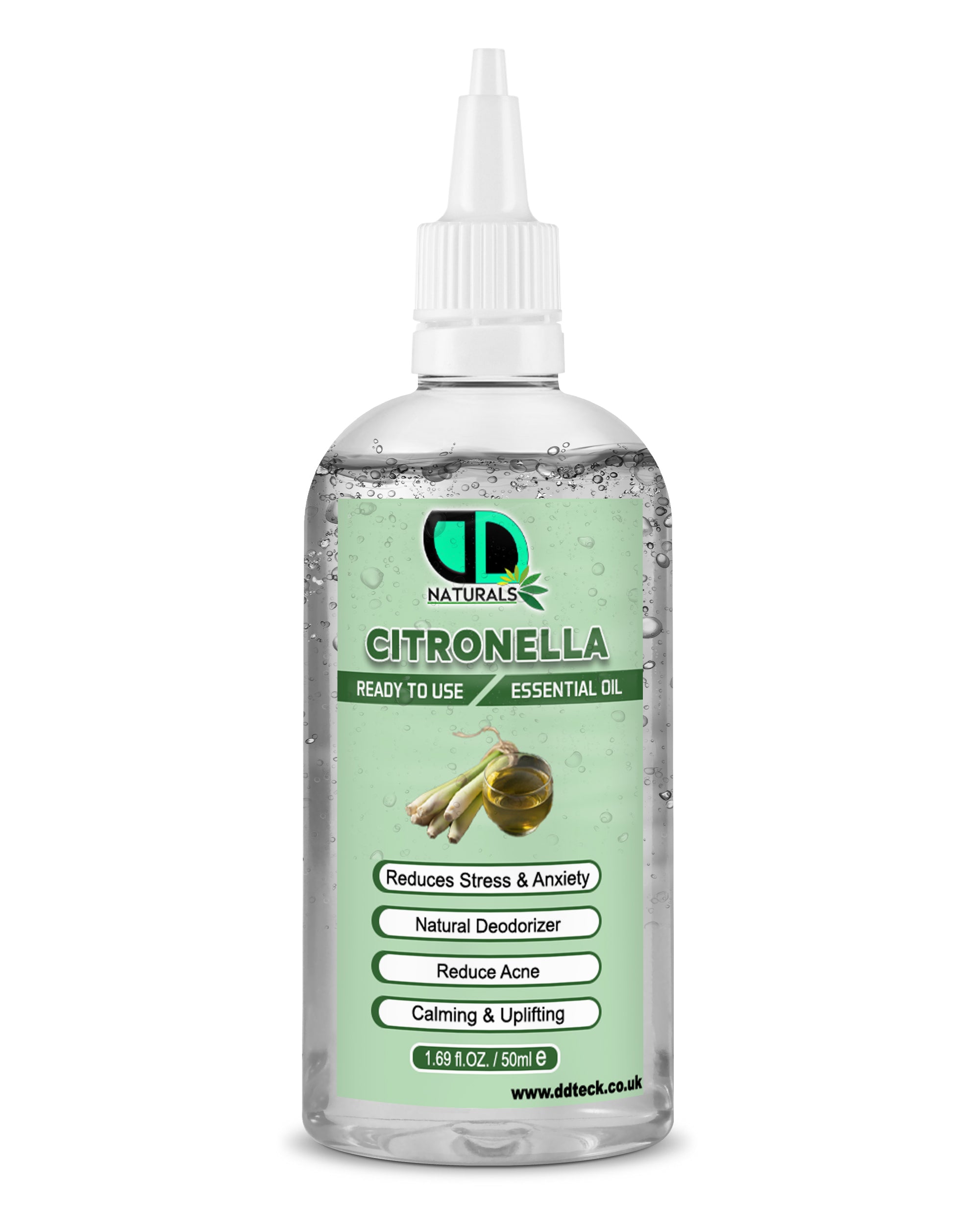 100% Pure Citronella Essential Oil – Natural Deodorizer & Stress Relief
