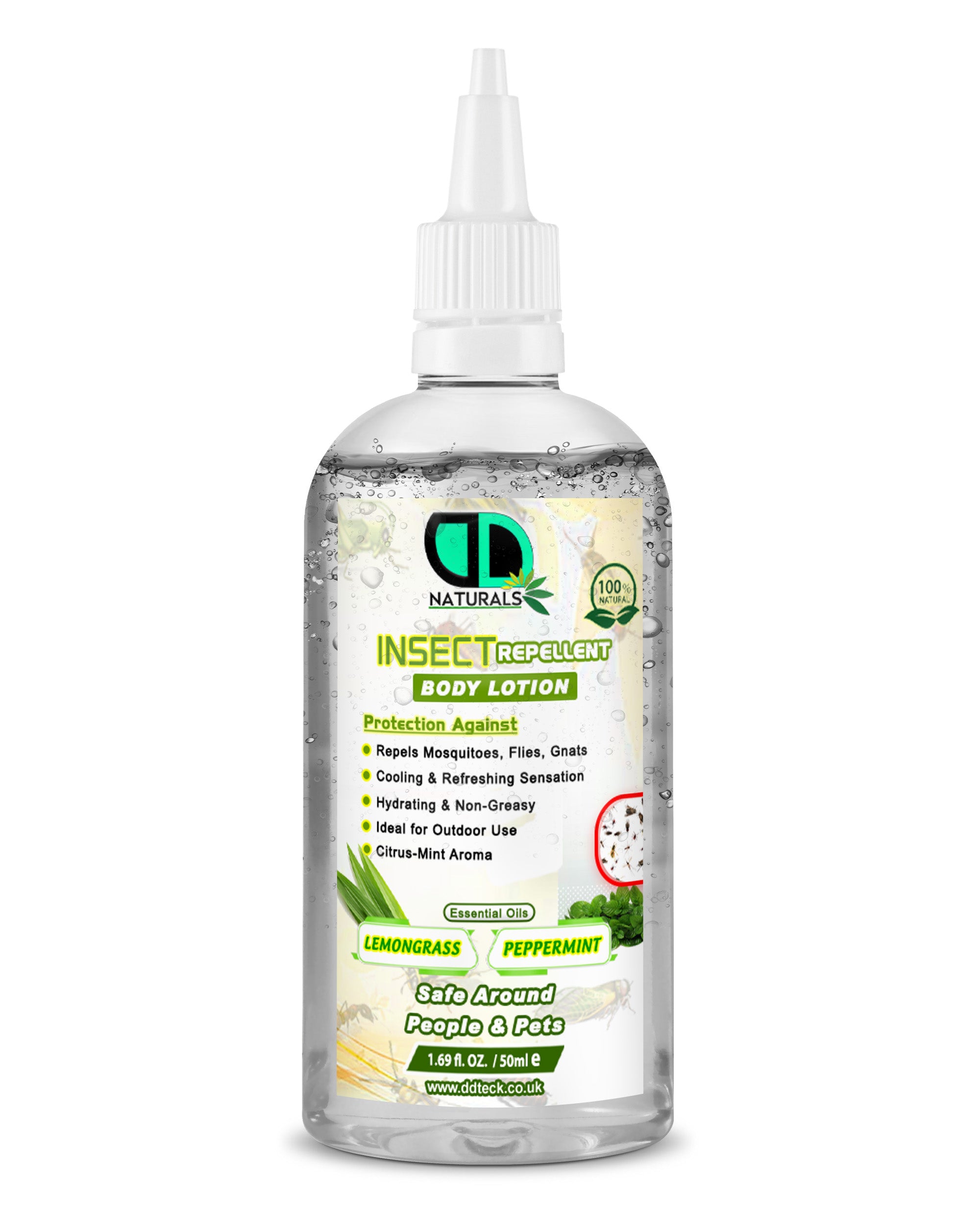 Insect Repellent Body Lotion - Natural Lemongrass & Peppermint Protection
