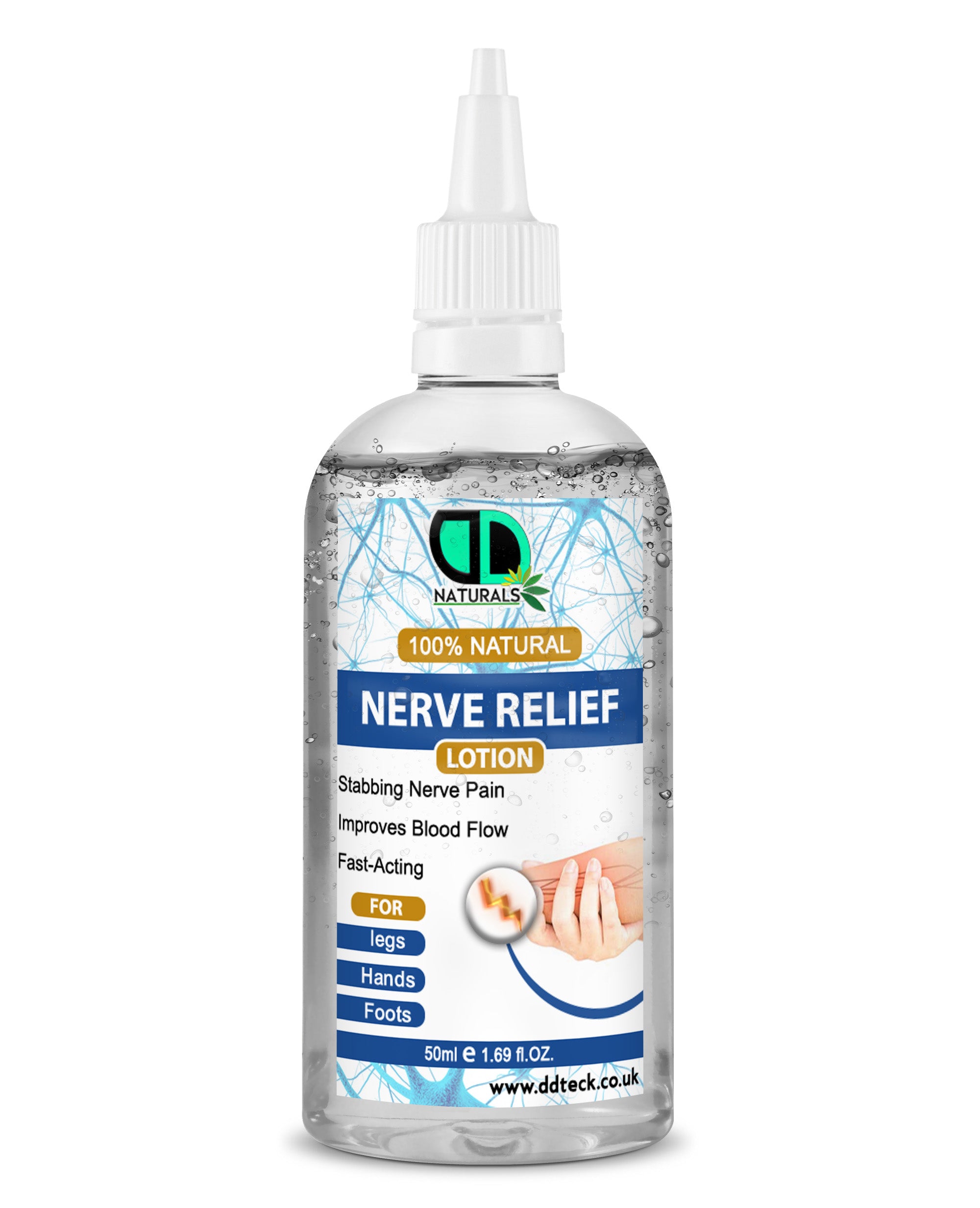 100% Natural Nerve Relief Lotion – Fast-Acting Support for Legs, Hands & Feet