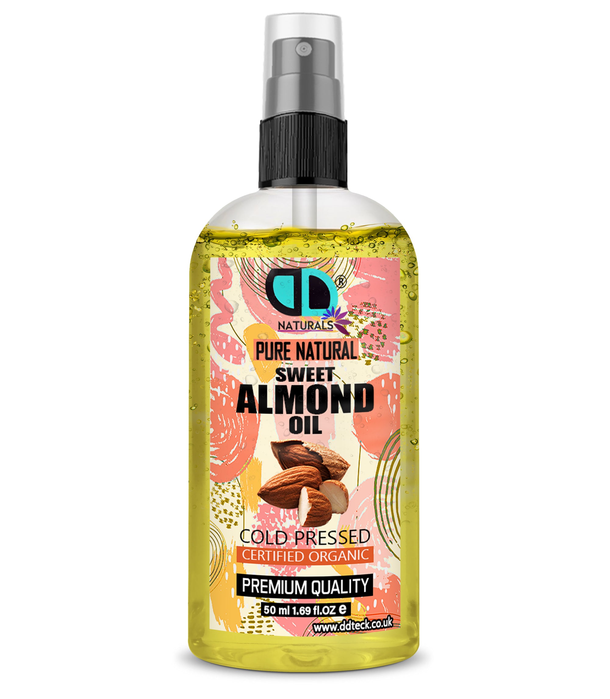 Pure Natural Sweet Almond Oil - Cold Pressed & Certified Organic
