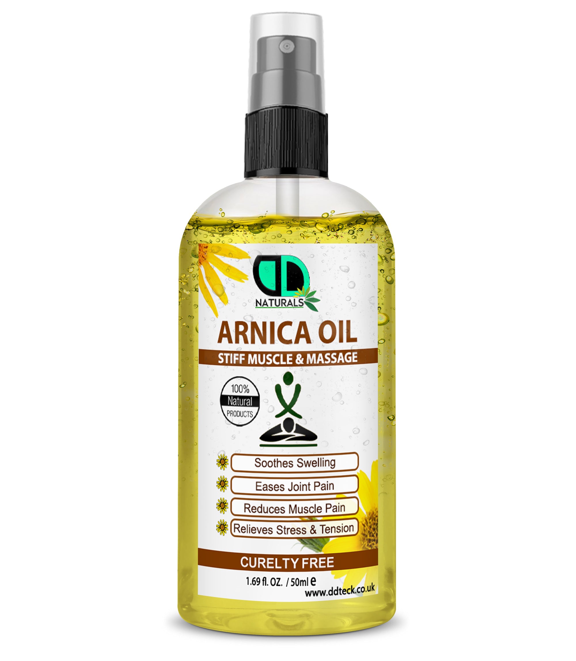 Arnica Massage Oil – Natural Botanical Oil for Relaxation, Muscle Comfort & Daily Body Care