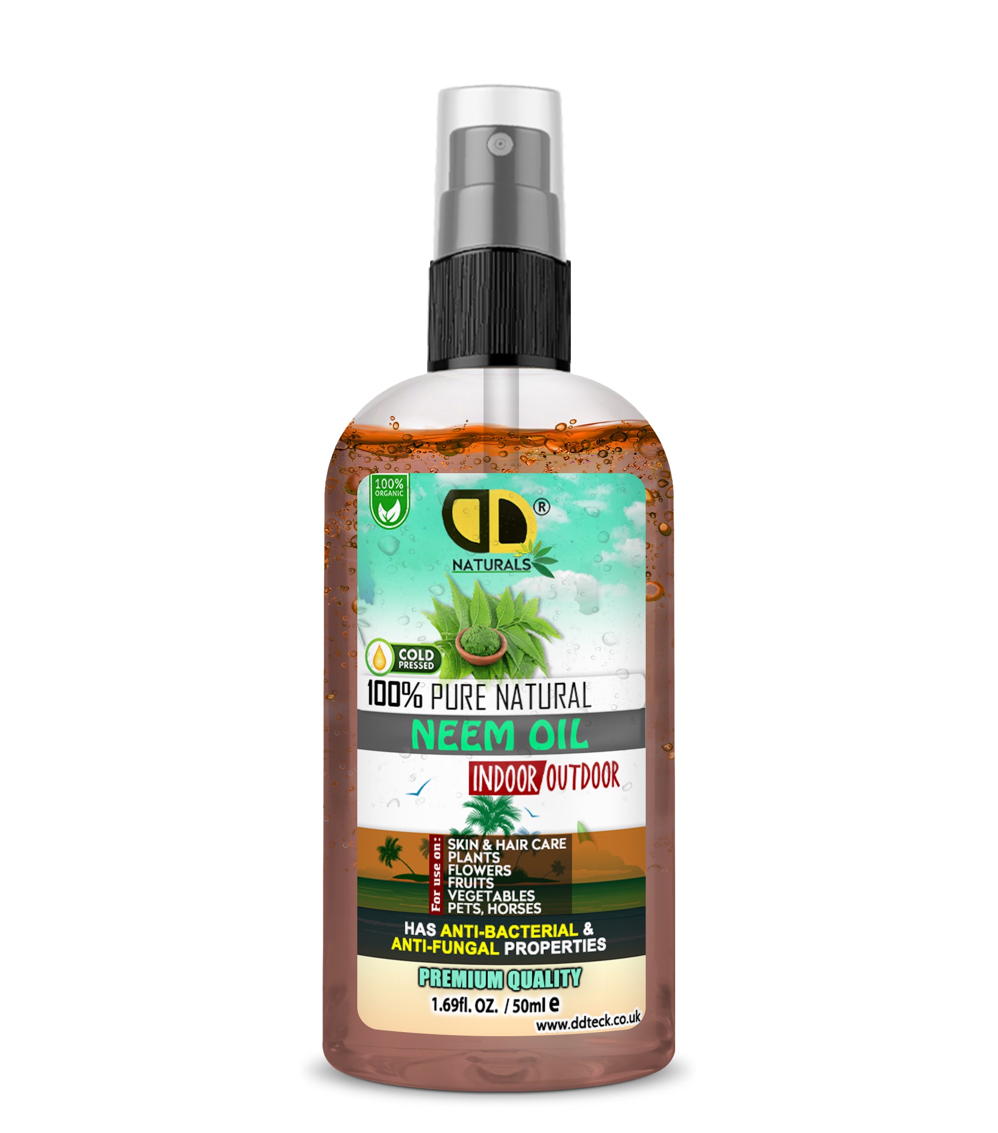 100% Pure Natural Neem Oil – Organic Cold Pressed Indoor & Outdoor Formula