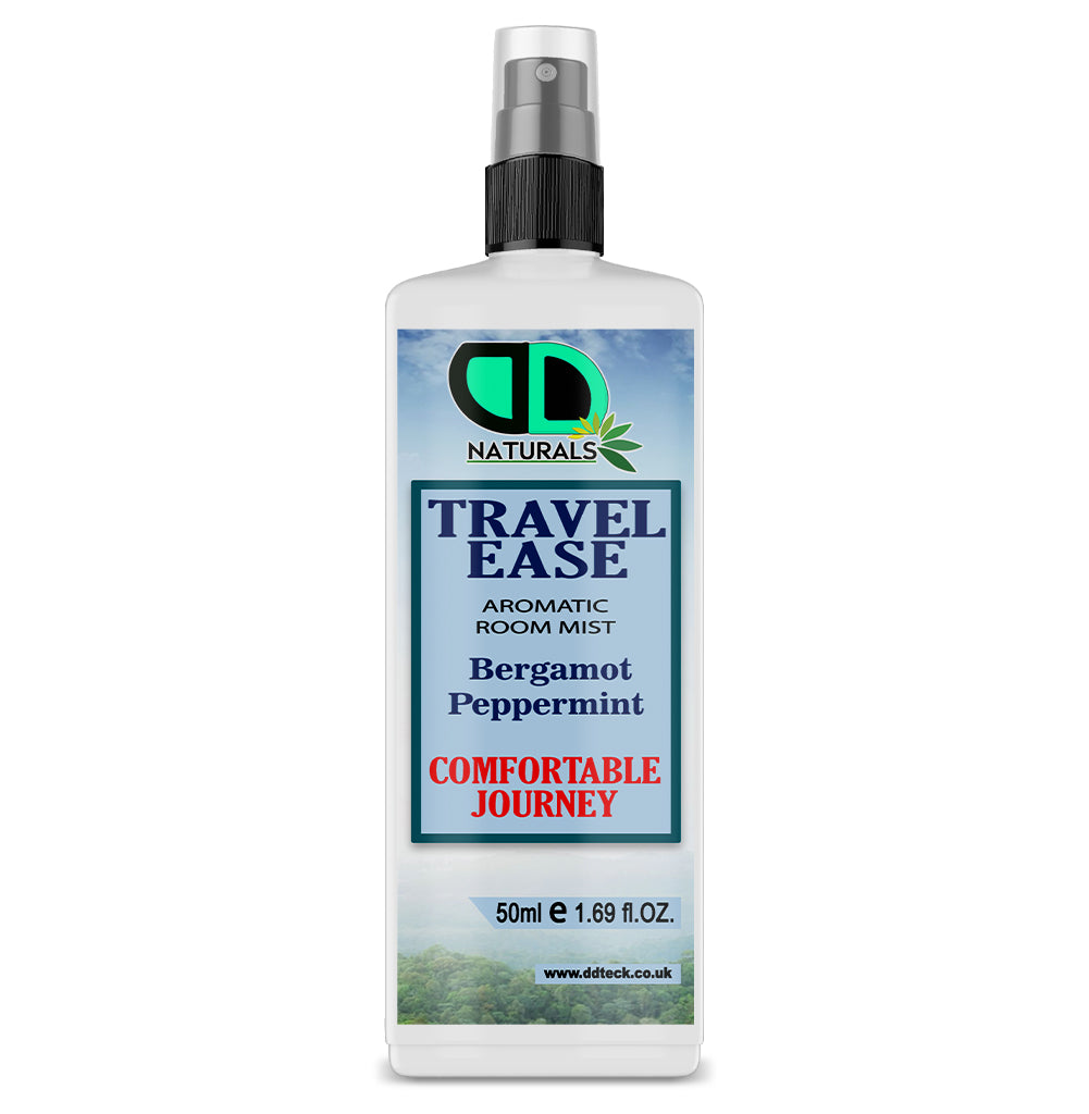 Travel Ease Aromatic Room Mist – Bergamot & Peppermint for a Comfortable Journey