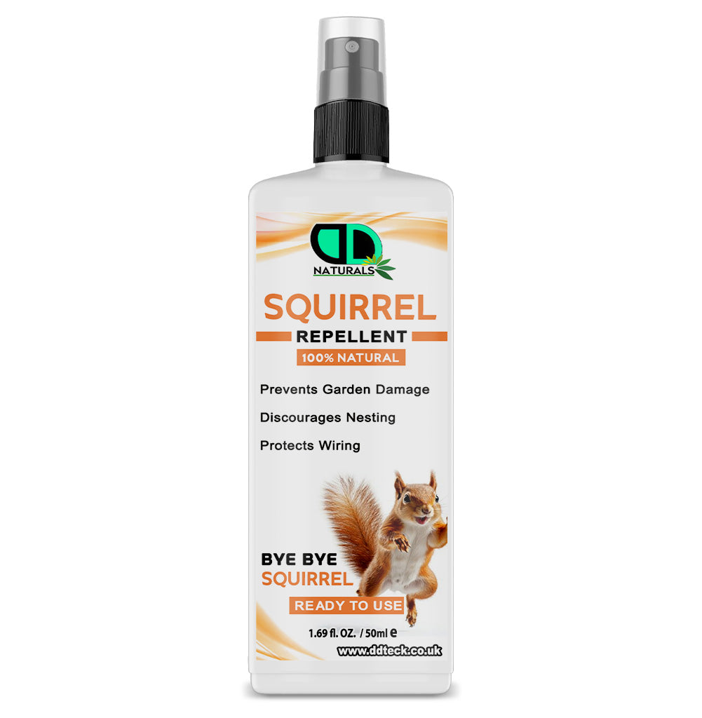 Natural Squirrel Repellent Spray – Non-Toxic, Humane & Long-Lasting Indoor and Outdoor Pest Control