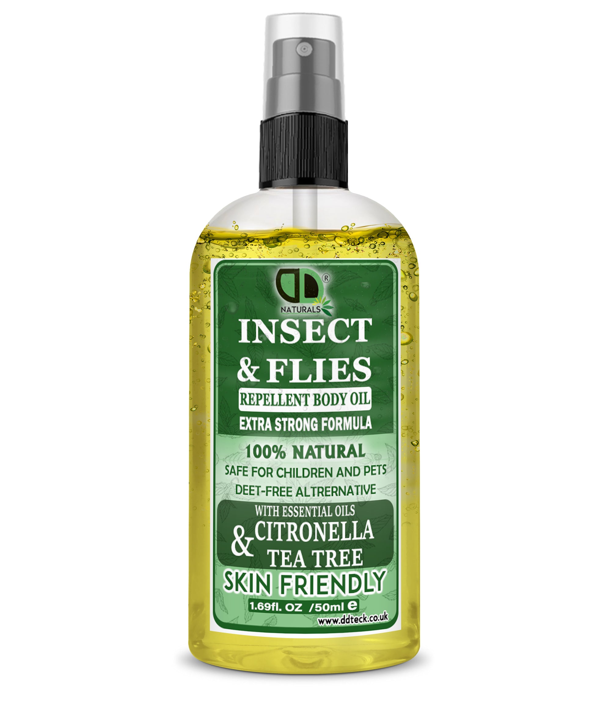 Insect Repellent Body Oil with Citronella & Tea Tree Essential Oils | Natural Protection for Skin & Outdoor Use