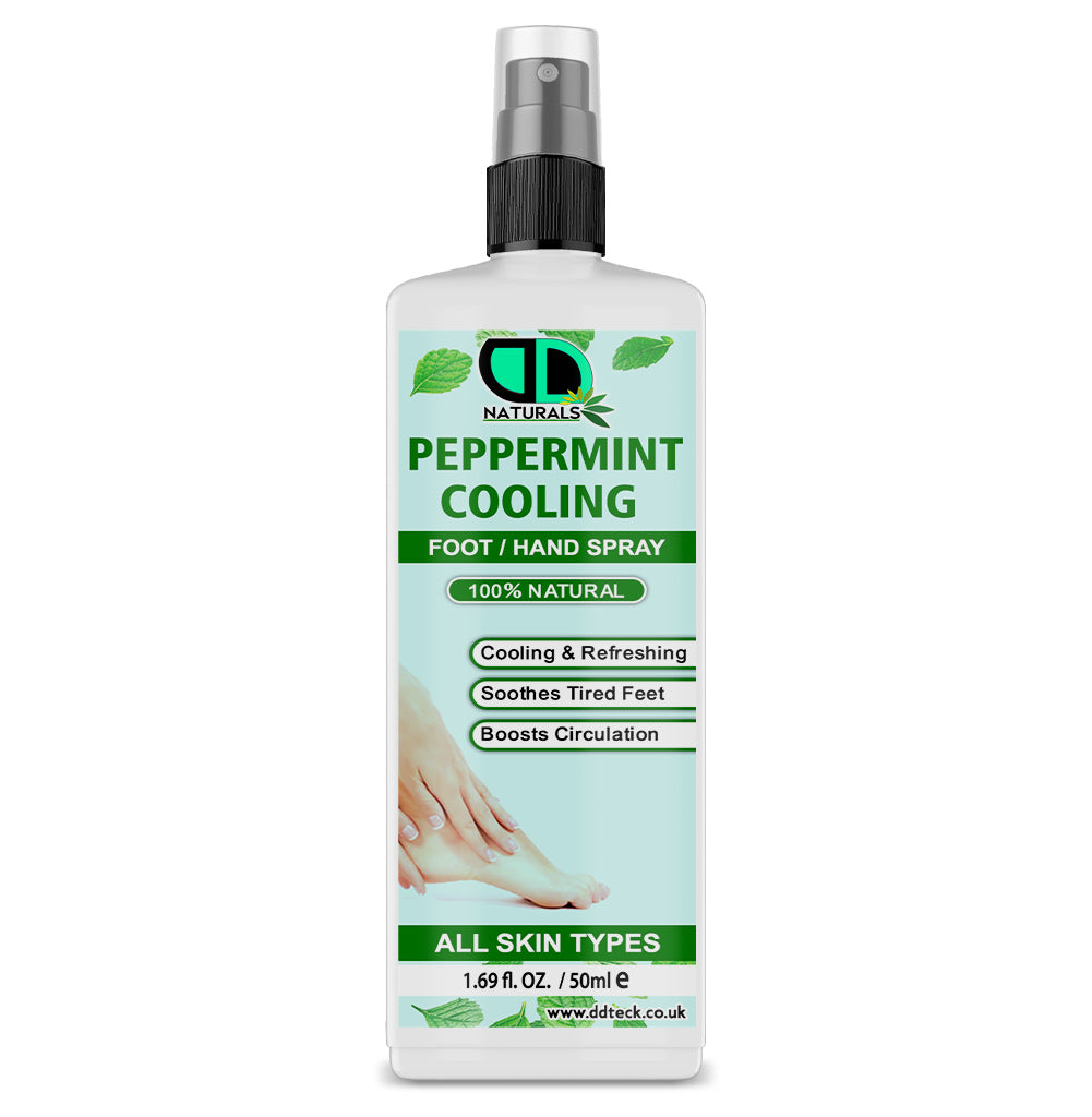 Peppermint Cooling Foot & Hand Spray | Instant Cooling Relief, Odor Control & Skin Refreshment