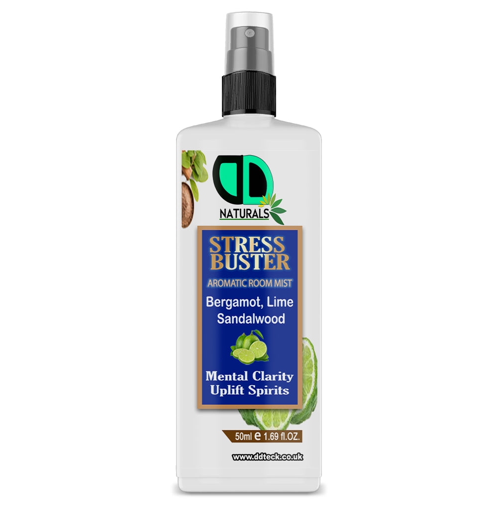 Stress Buster Aromatic Room Mist – Bergamot, Lime & Sandalwood Blend