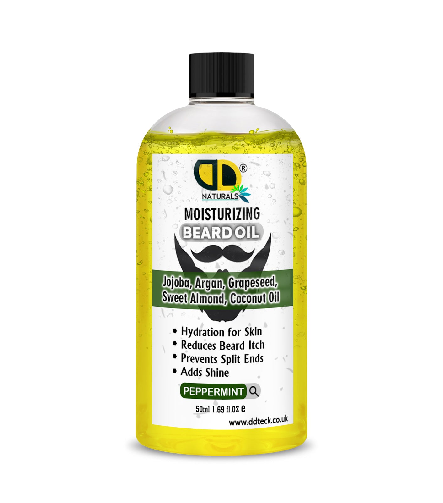 Moisturizing Peppermint Beard Oil - Premium Blend with Jojoba, Argan & Coconut Oil