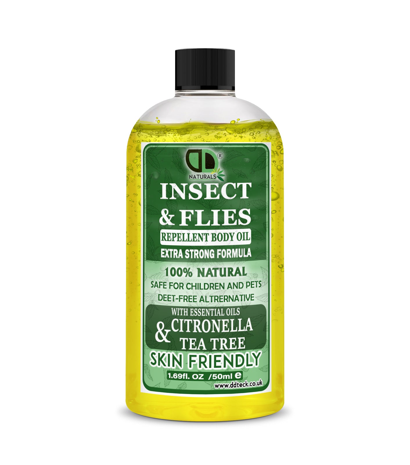 Insect Repellent Body Oil with Citronella & Tea Tree Essential Oils | Natural Protection for Skin & Outdoor Use