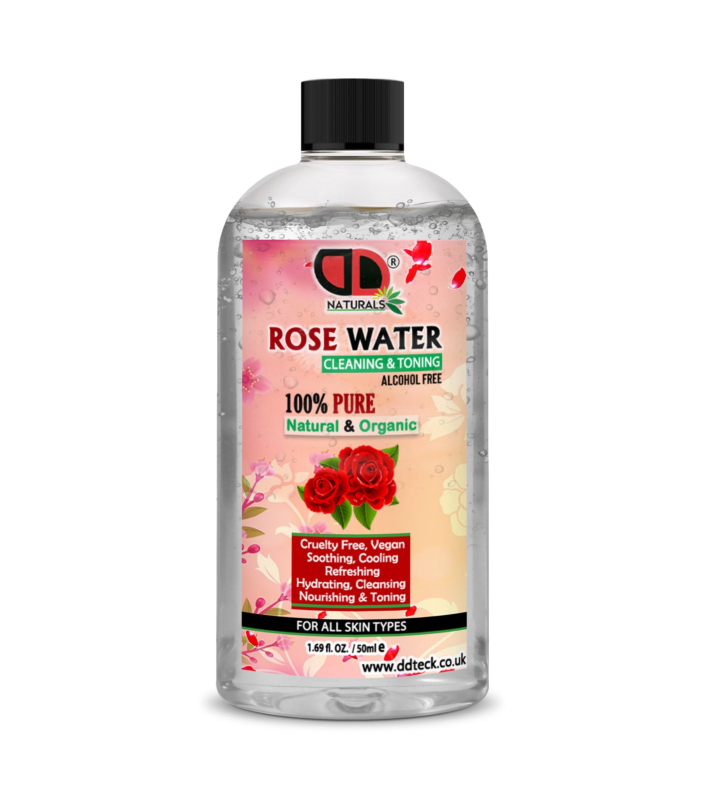 Rose Water Facial Toner Spray | 100% Pure Bulgarian Rose Hydrolat for Hydrated, Glowing Skin