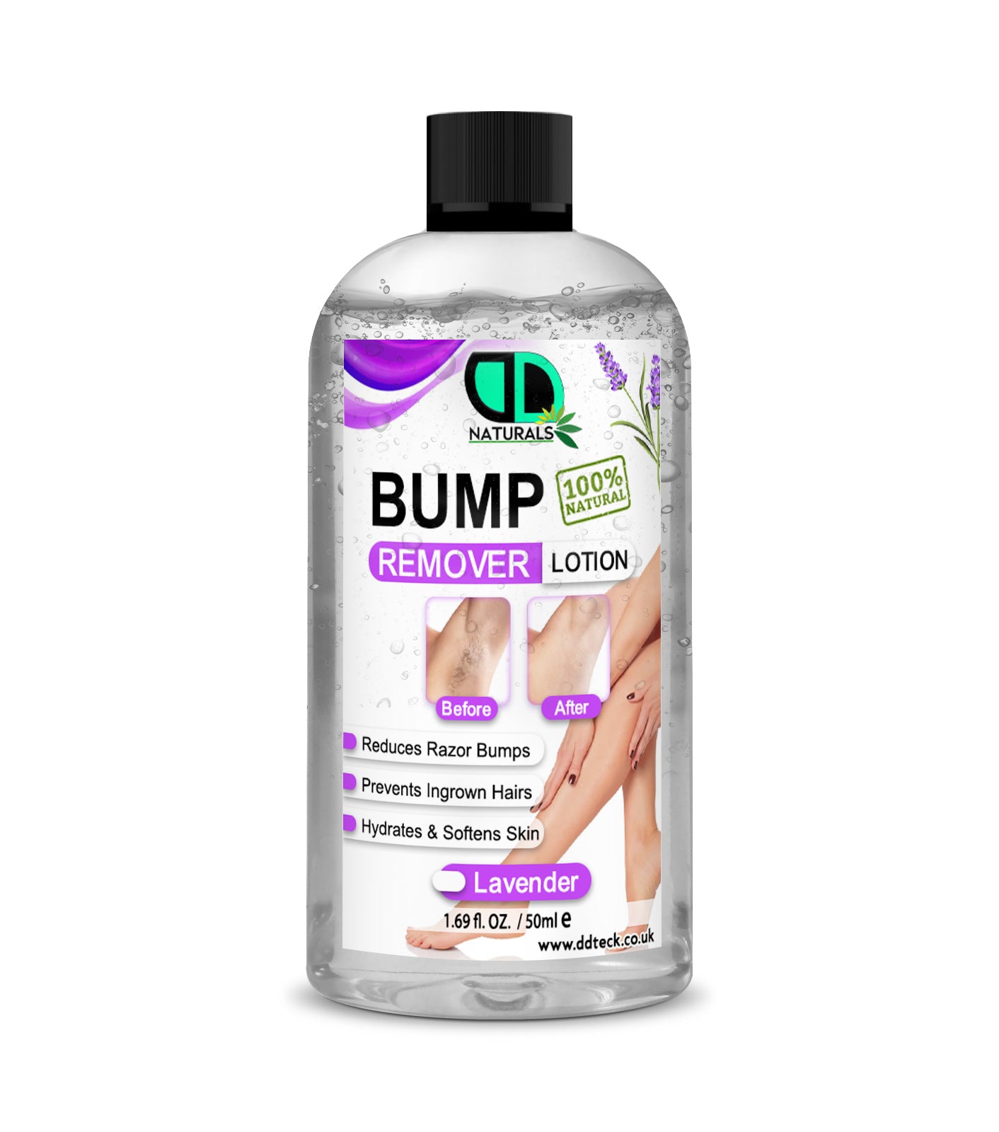 Lavender Bump Remover Lotion – 100% Natural Ingrown Hair Treatment