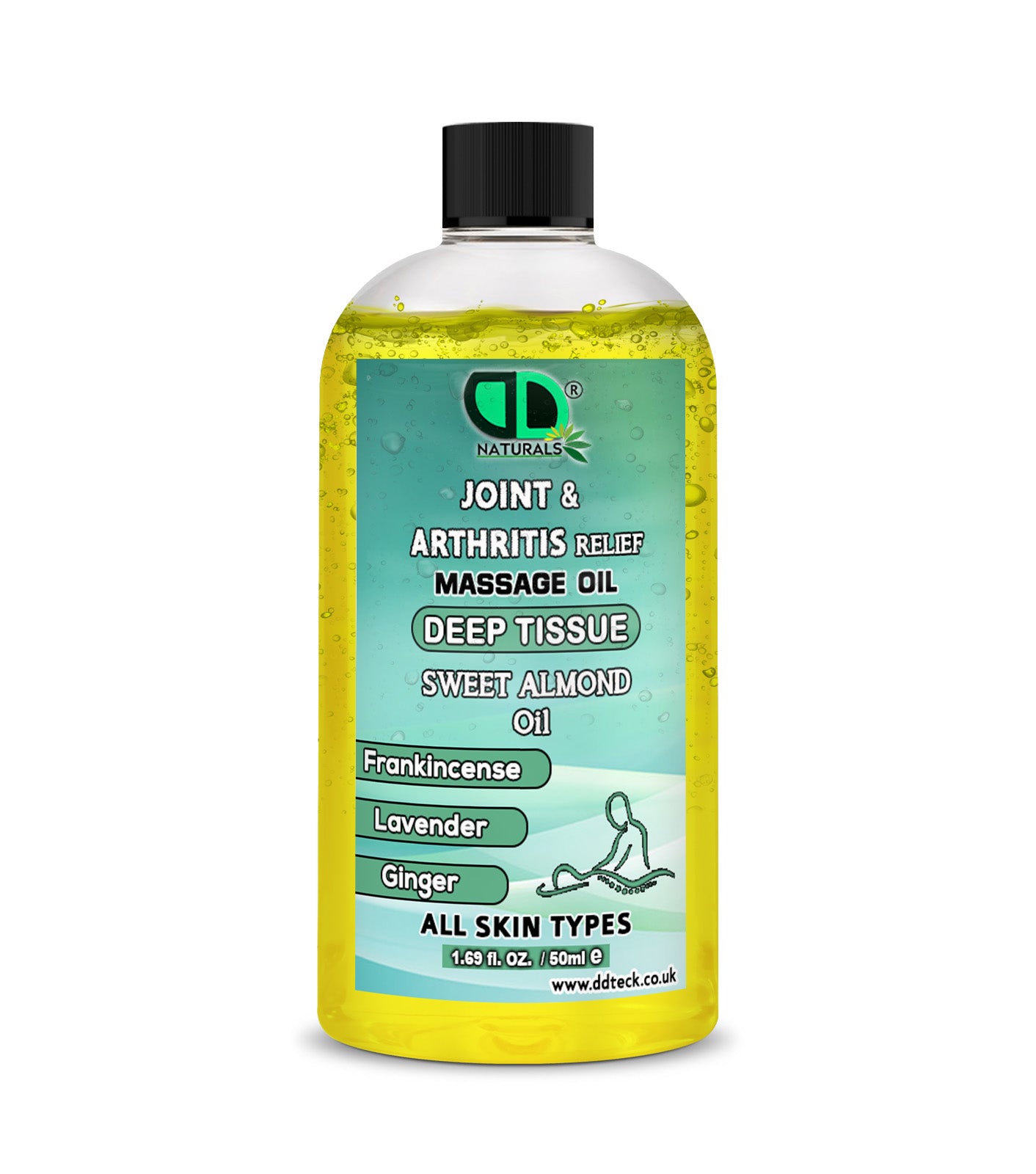 Joint & Arthritis Relief Deep Tissue Massage Oil with Frankincense, Lavender, & Ginger