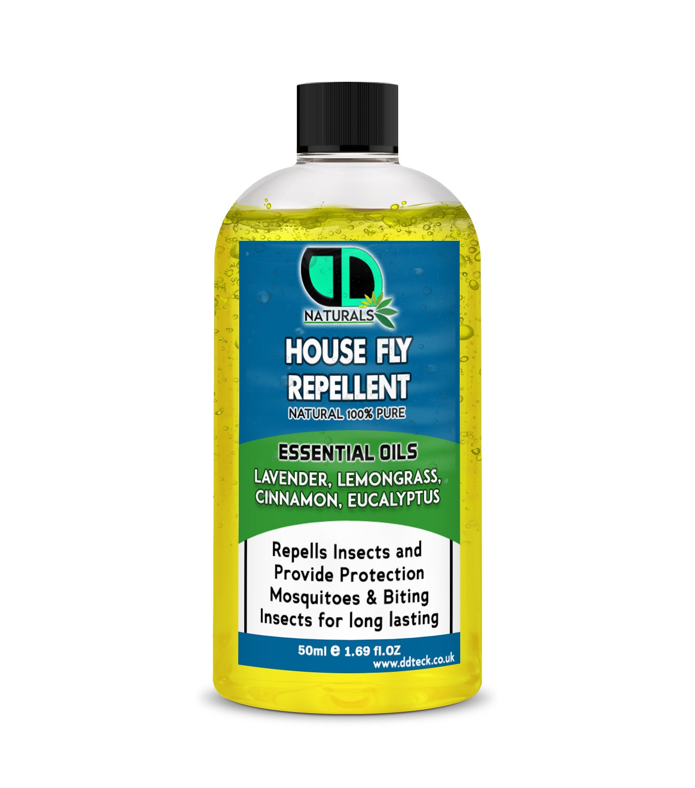 House Fly Repellent Oil – Natural Essential Oil Fly &Insect Protection with Lavender, Lemongrass, Eucalyptus &amp; Cinnamon