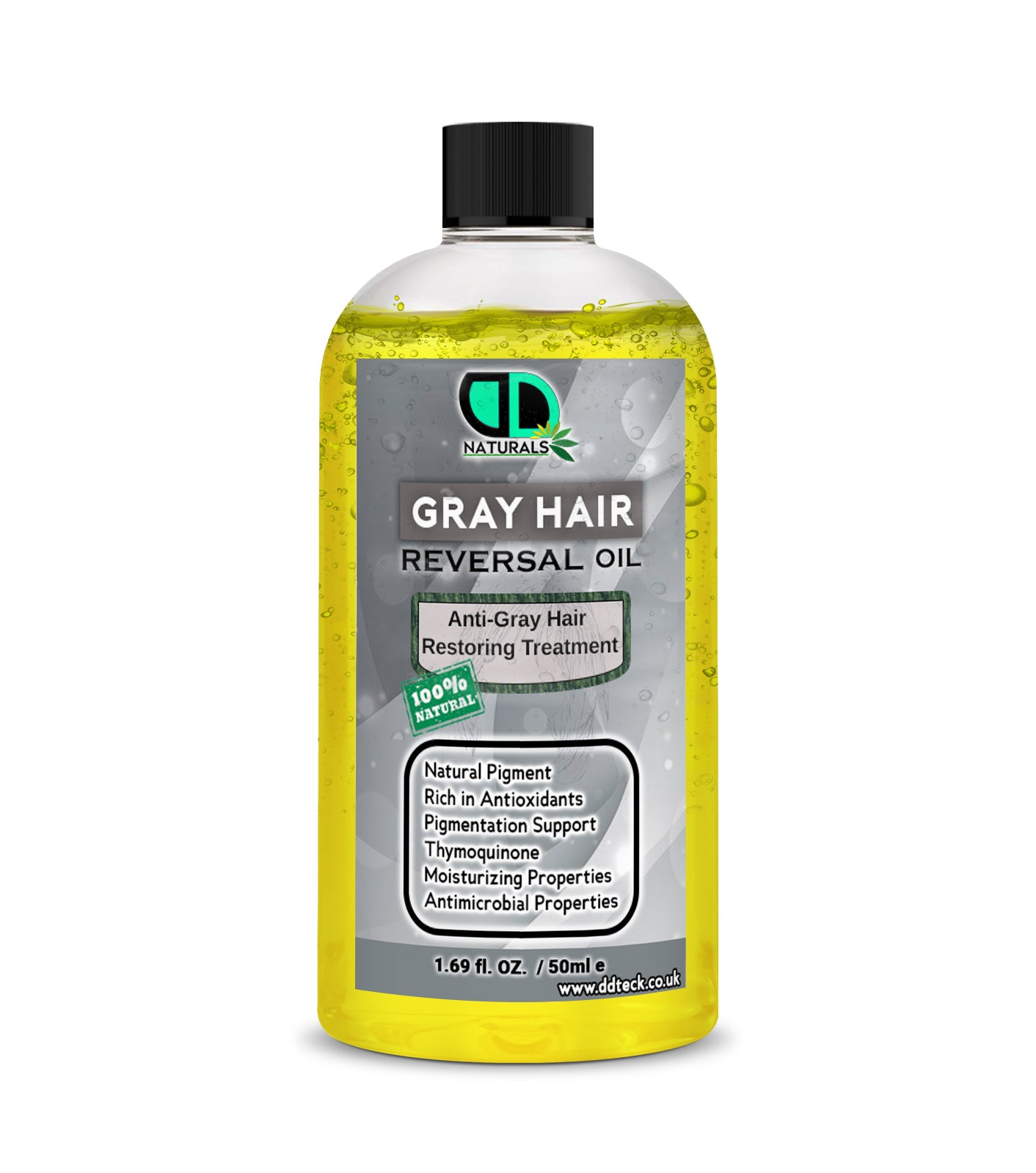 Grey Hair Reversal Oil – Natural Anti Grey Hair Treatment with Thymoquinone & Antioxidants