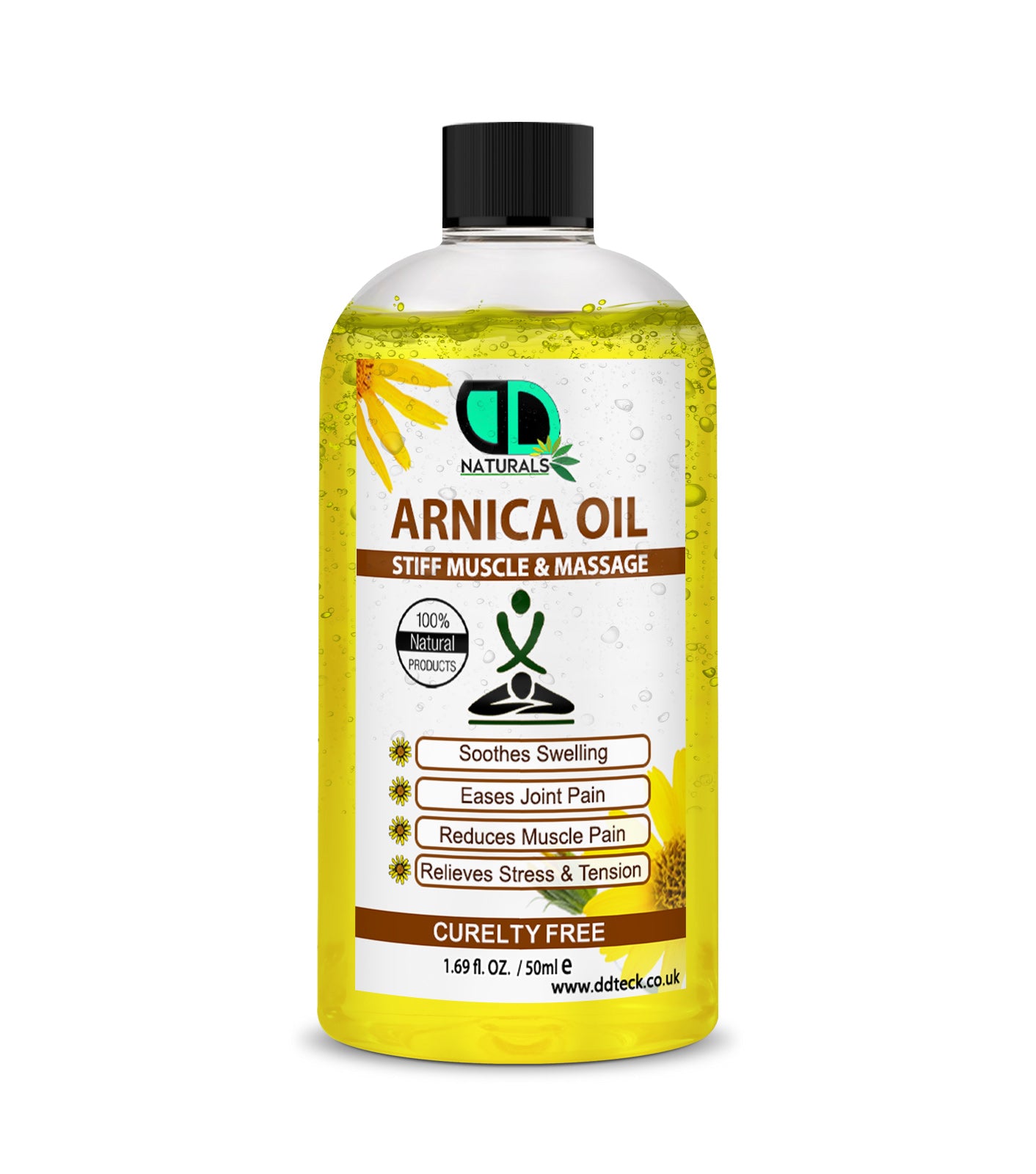 Arnica Massage Oil – Natural Botanical Oil for Relaxation, Muscle Comfort & Daily Body Care