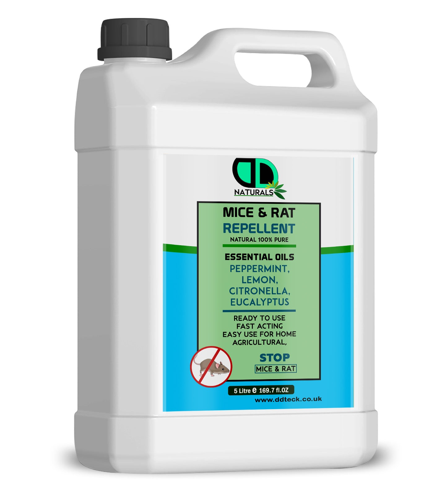 Mice & Rat Repellent Spray | Natural Essential Oil Rodent Deterrent | Peppermint, Lemon, Citronella & Eucalyptus