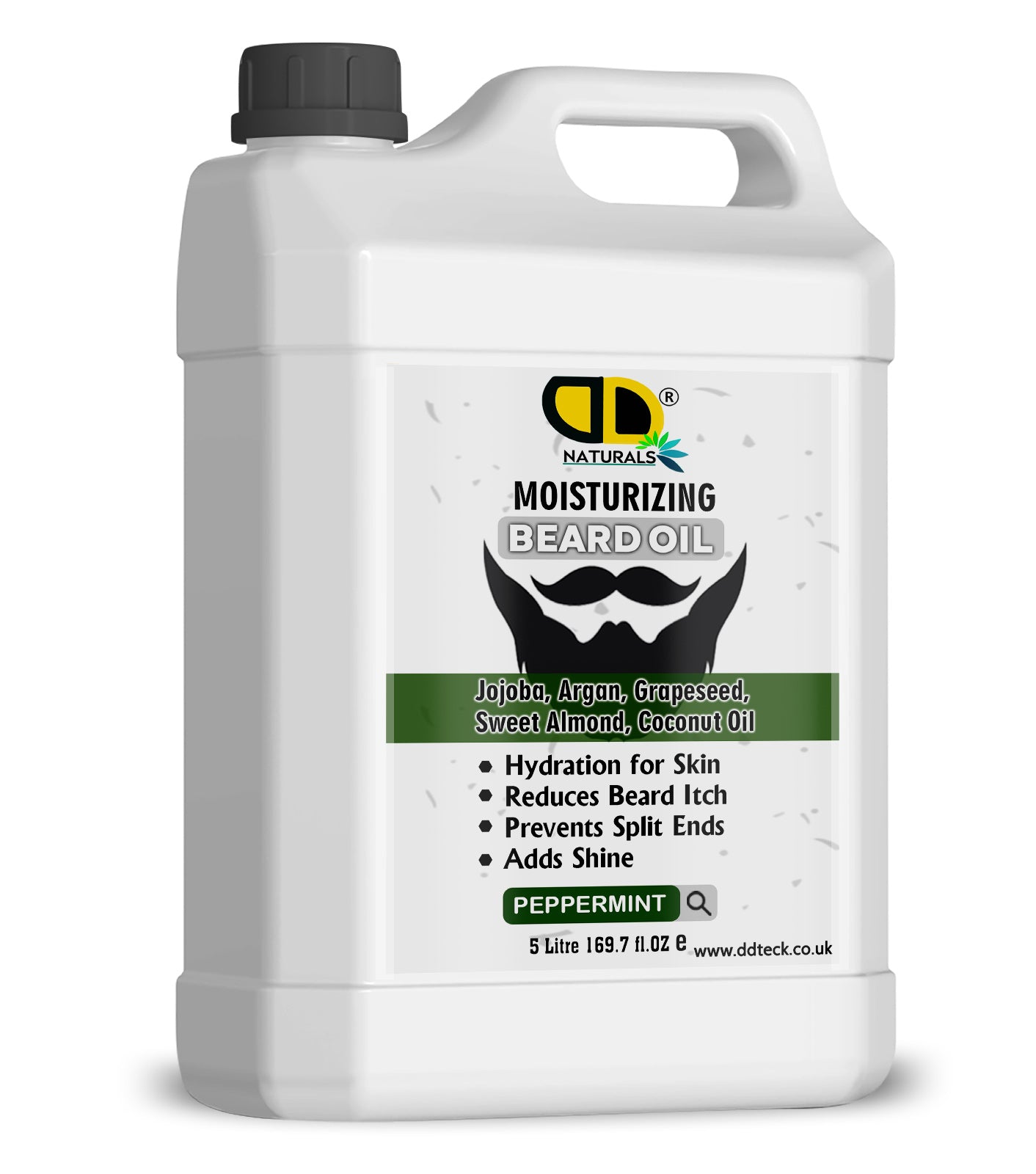Moisturizing Peppermint Beard Oil - Premium Blend with Jojoba, Argan & Coconut Oil