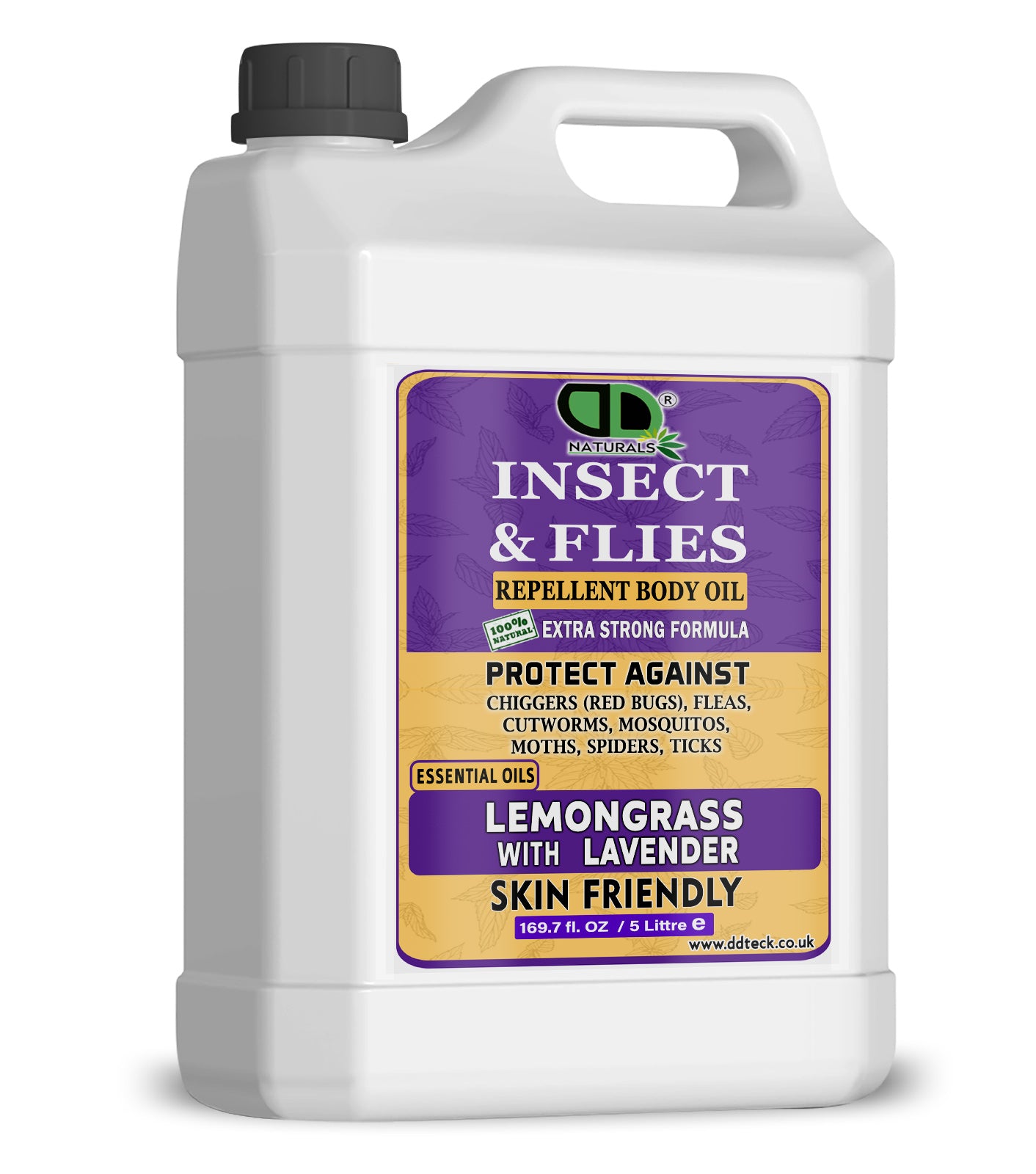 Insect & Flies Repellent Body Oil | Lemongrass & Lavender Essential Oils | Natural Bug Protection