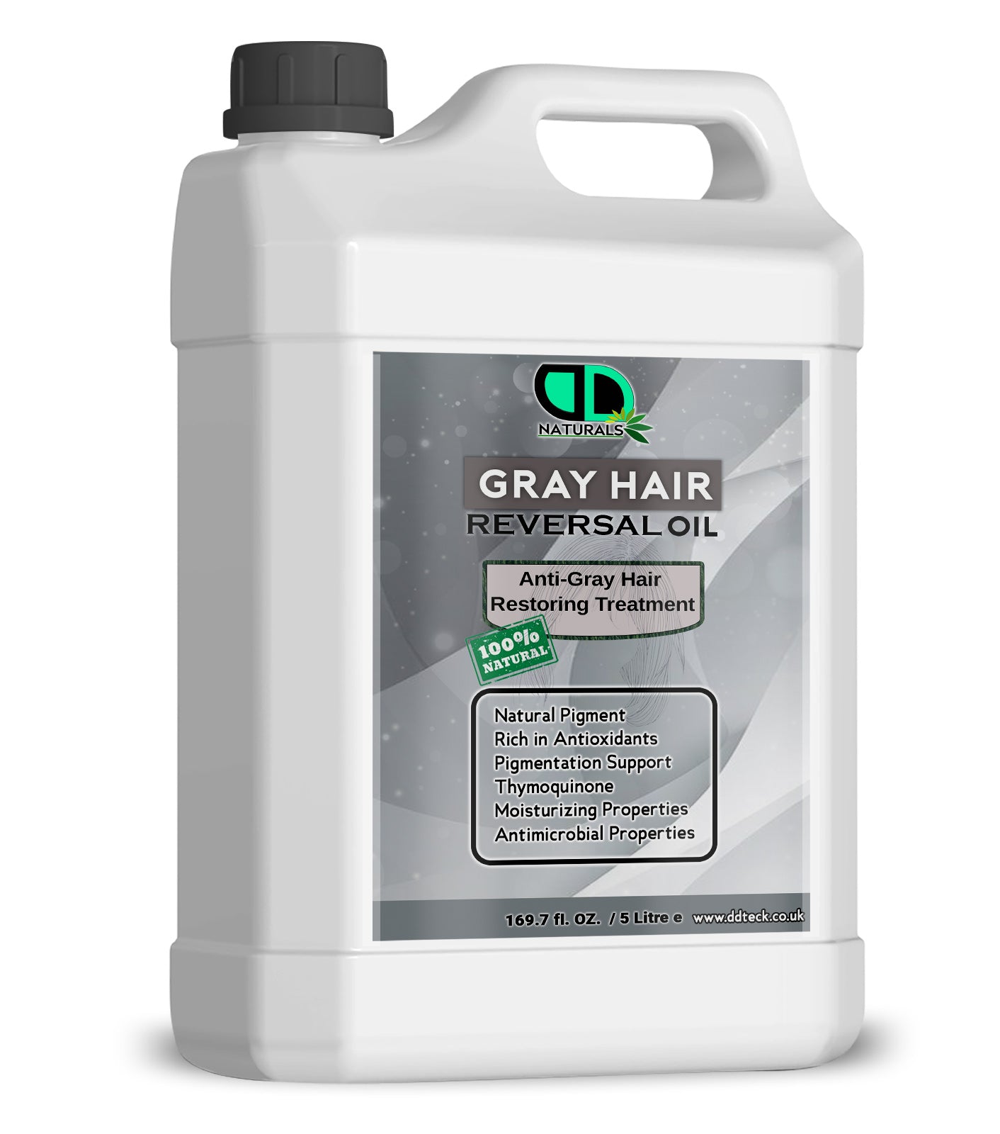 Grey Hair Reversal Oil – Natural Anti Grey Hair Treatment with Thymoquinone & Antioxidants