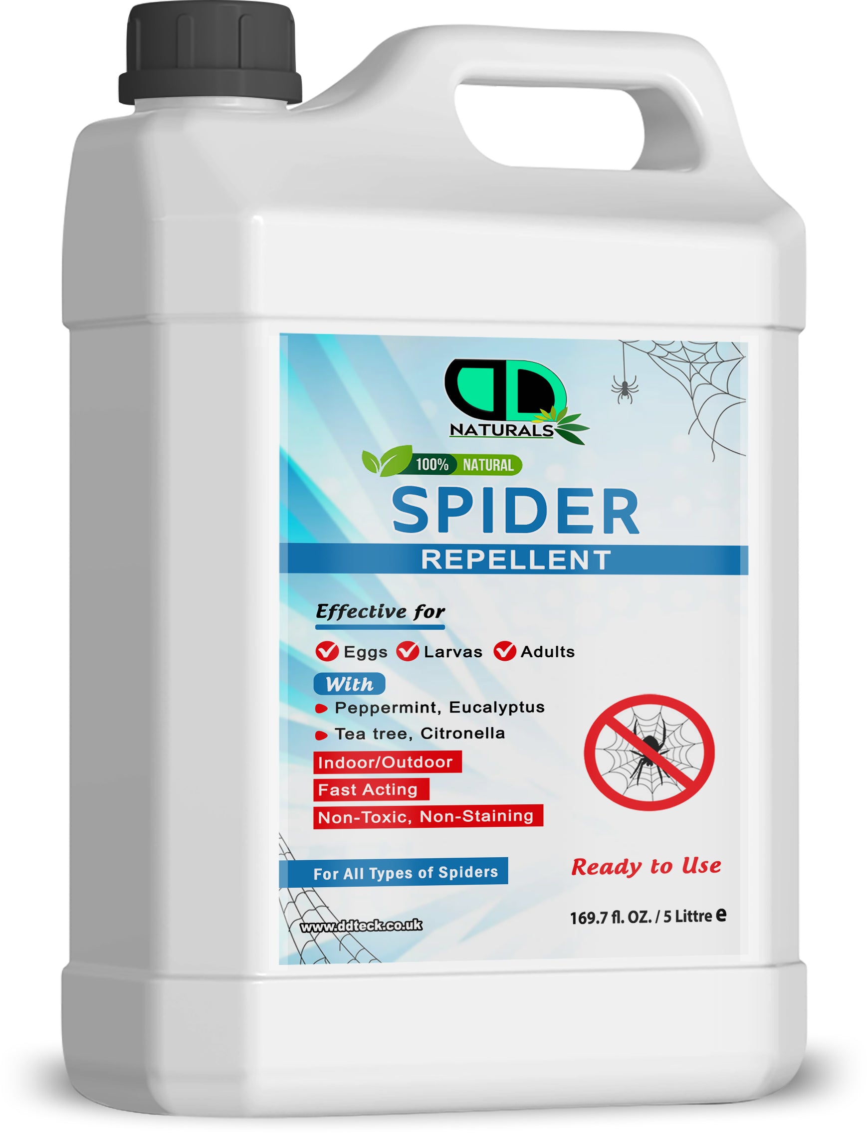 100% Natural Spider Repellent – Fast-Acting Indoor & Outdoor Protection