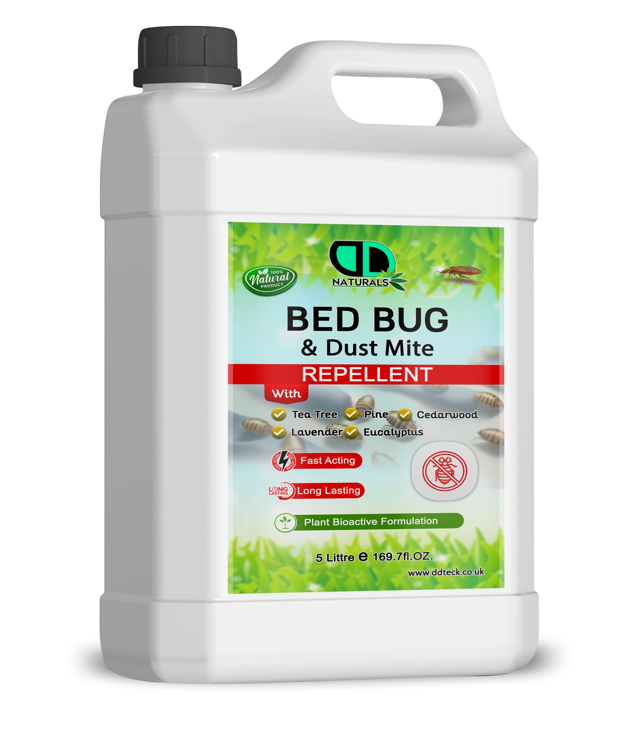 Naturals Bed Bug & Dust Mite Repellent – Plant Bioactive Fast Acting & Long Lasting Formula