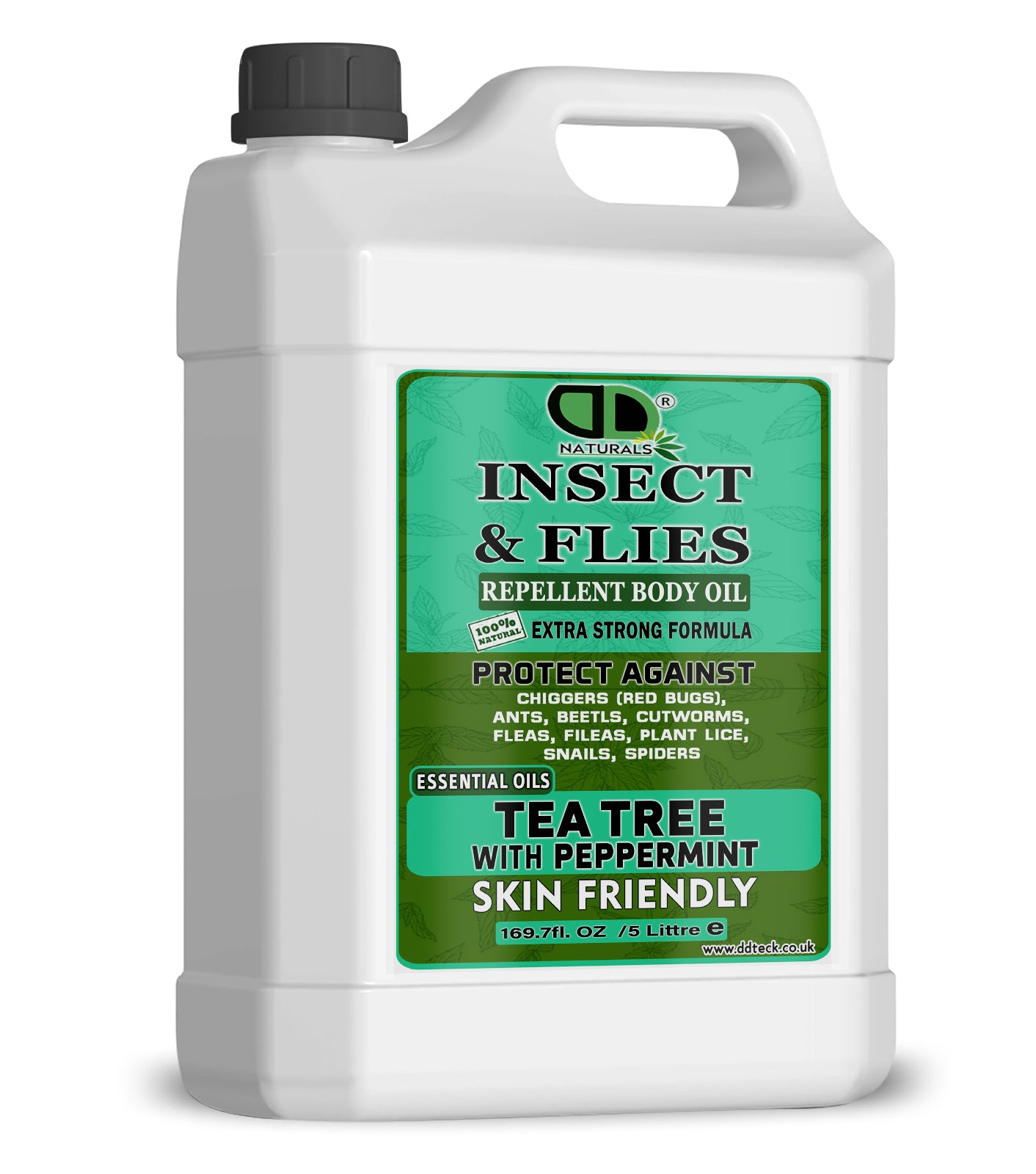 Natural Insect Repellent Spray with Tea Tree & Peppermint Essential Oils | Non-Toxic Mosquito, Fly, Tick & Flea Protection