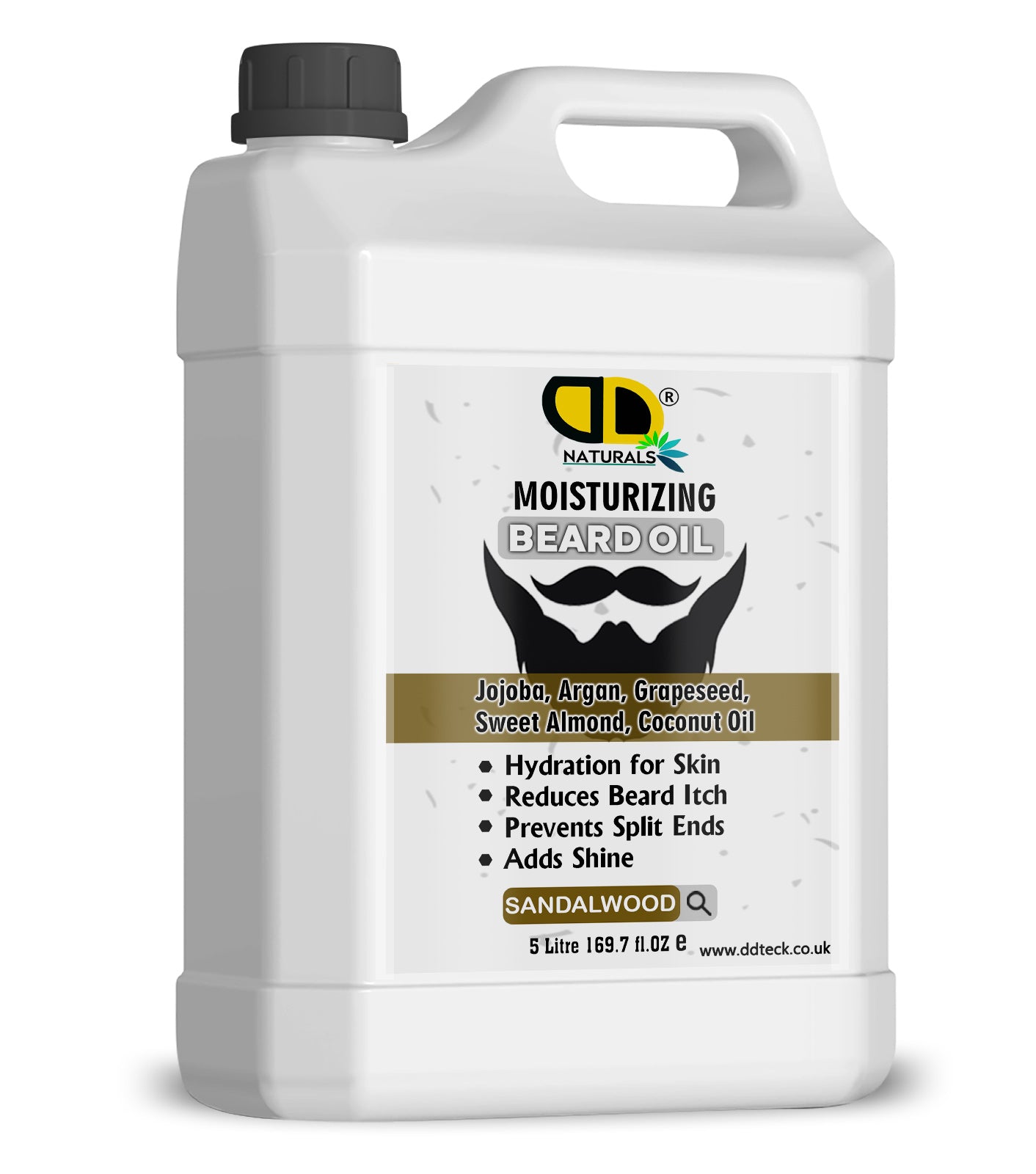 Moisturizing Beard Oil with Jojoba, Argan & Coconut Oil – Sandalwood Scent | Hydrating & Anti-Itch Beard Care