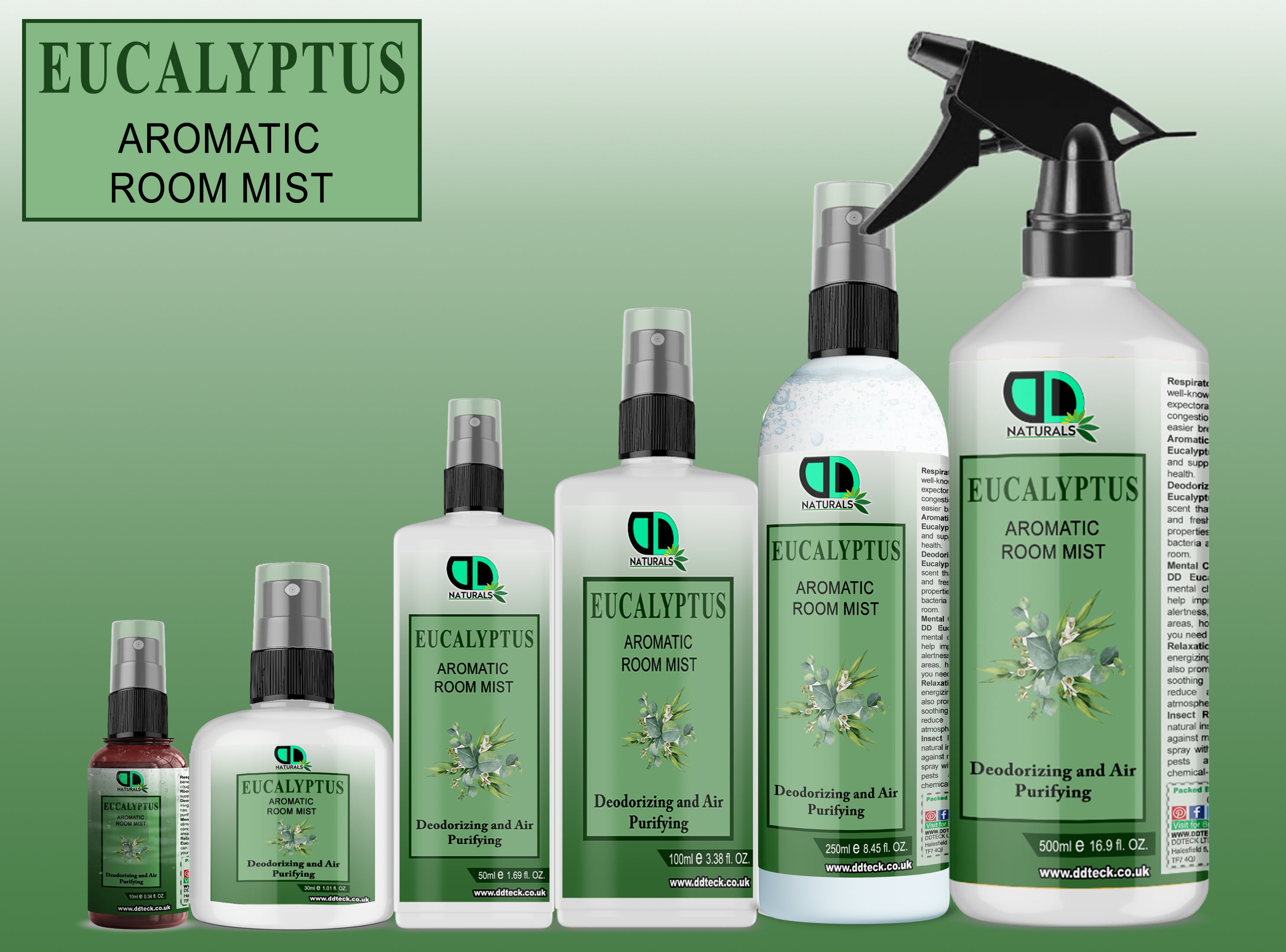 Eucalyptus Aromatic Room Spray | Natural Air Freshener, Odor Eliminator & Respiratory Support Spray