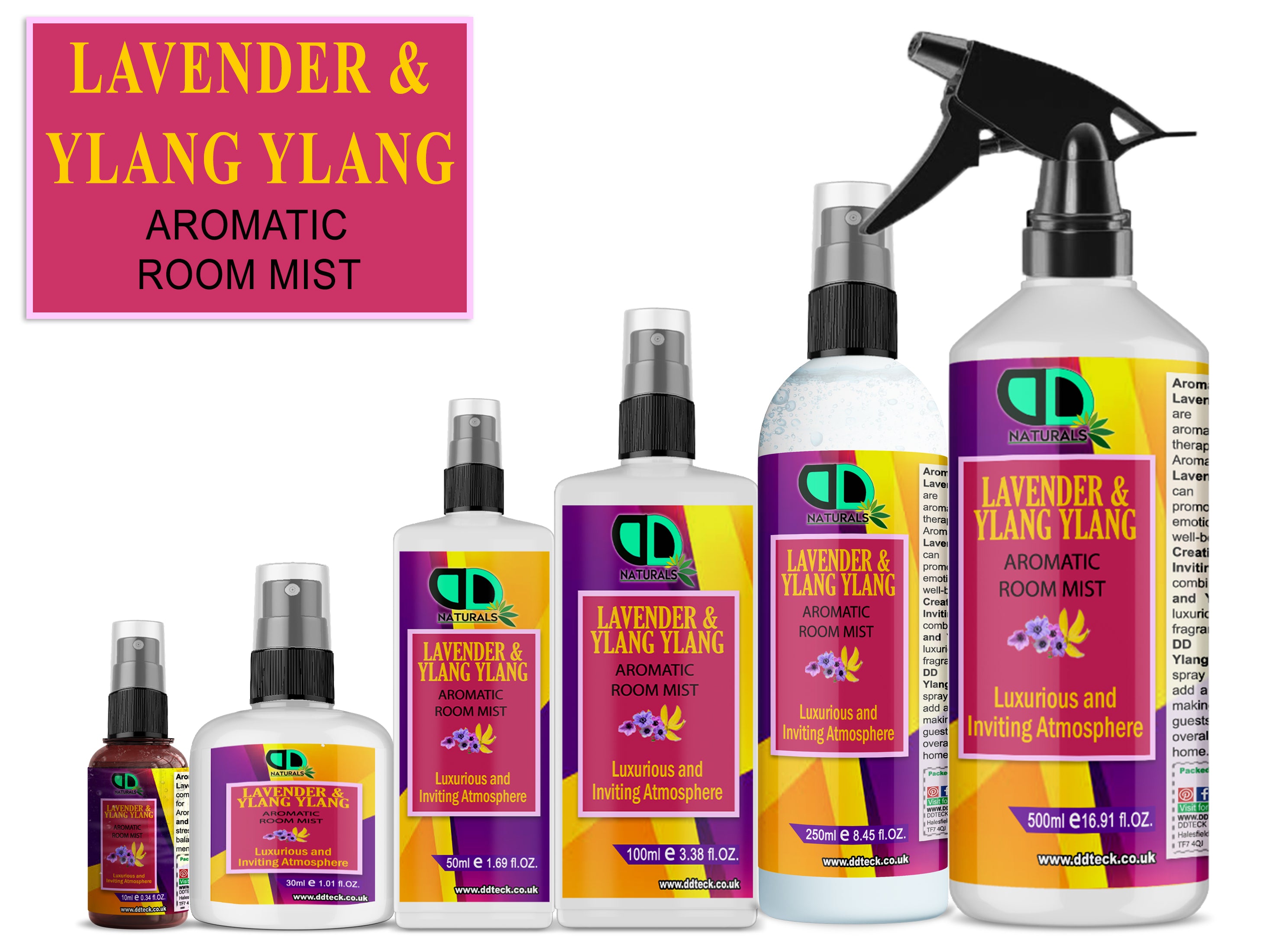Lavender & Ylang Ylang Home Fragrance Spray | Natural Aromatic Room Mist