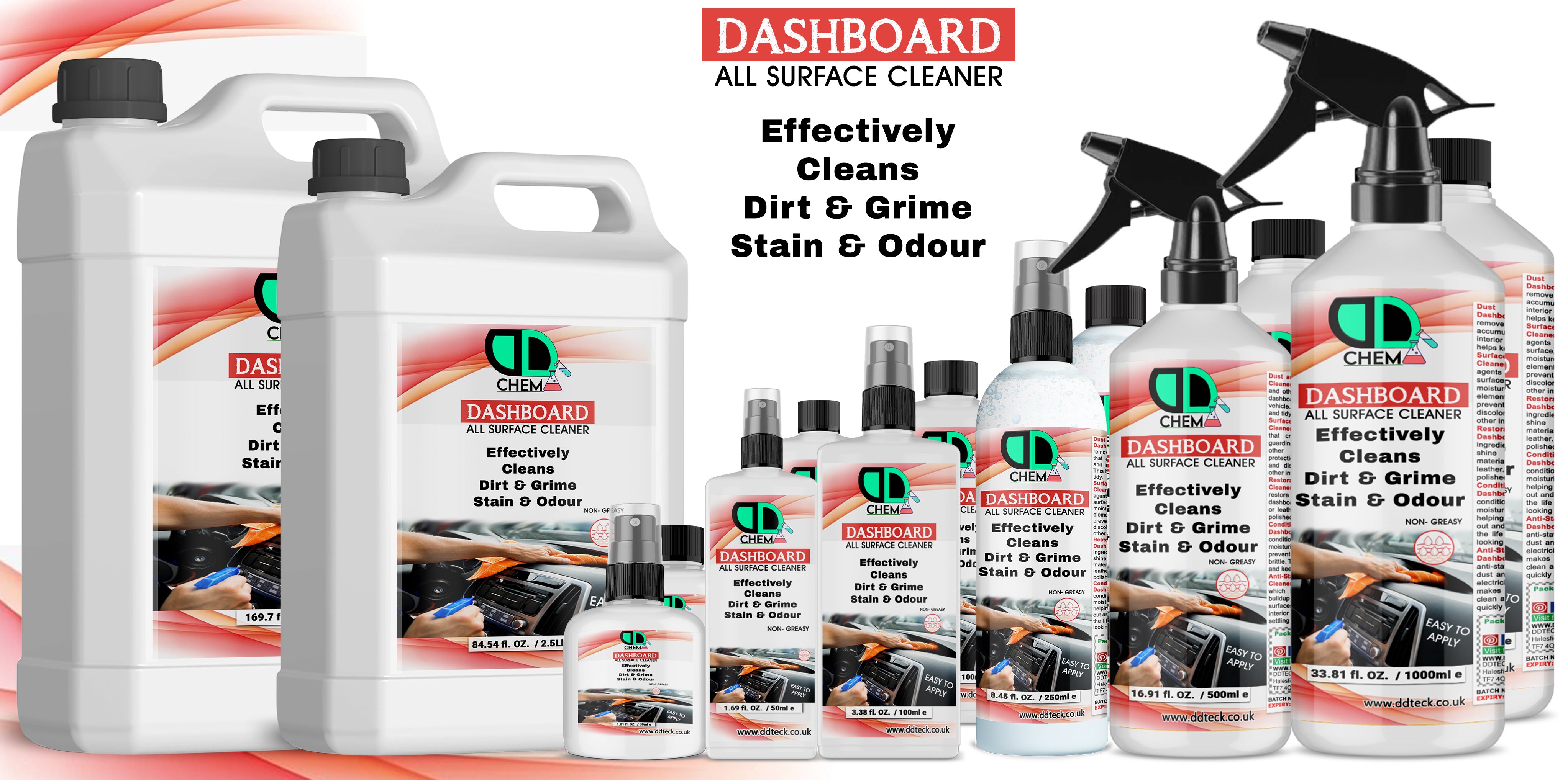 Dashboard All Surface Cleaner - Effectively Cleans Dirt, Grime & Stain