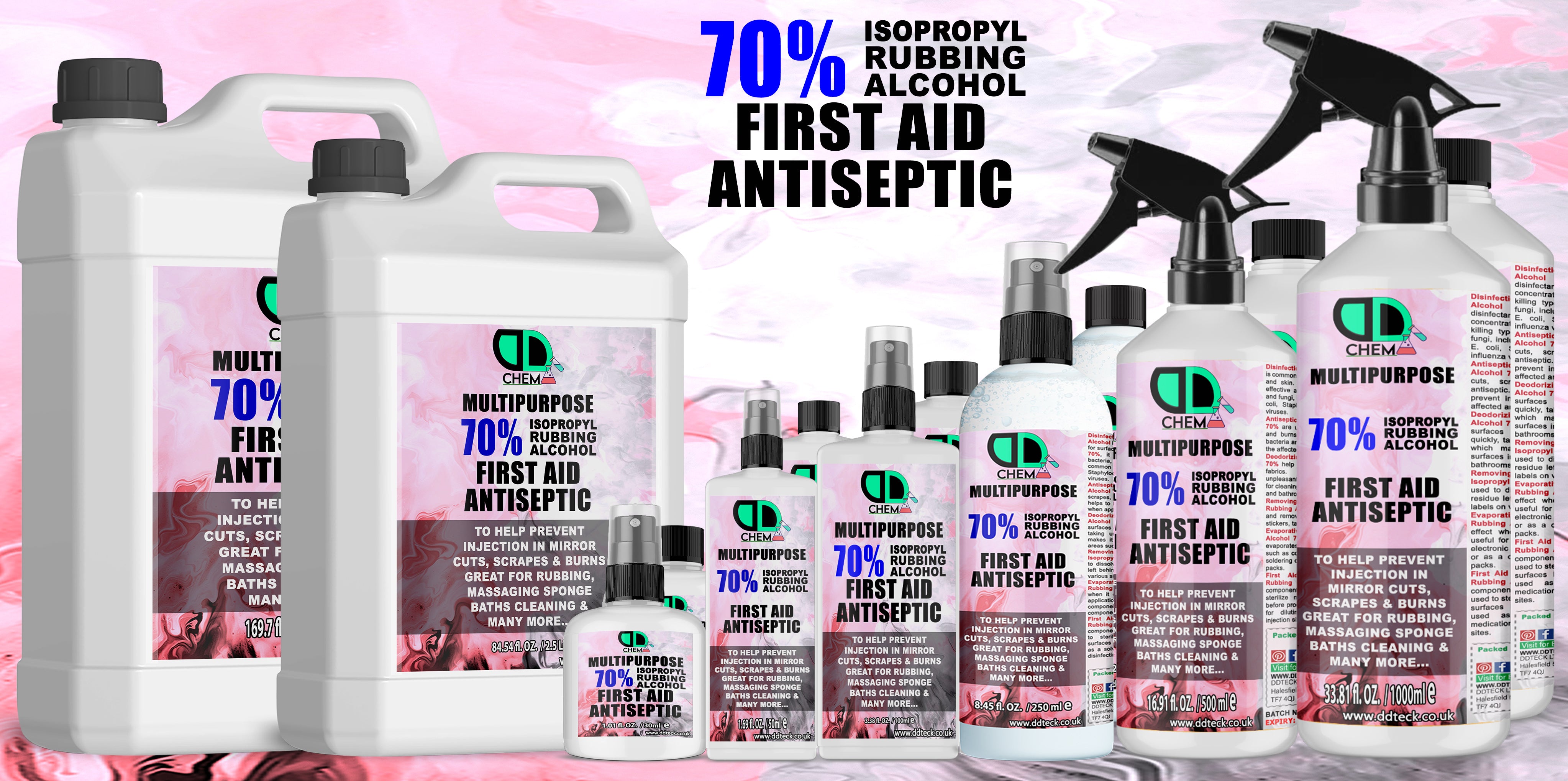 70% Isopropyl Rubbing Alcohol – Multipurpose First Aid Antiseptic