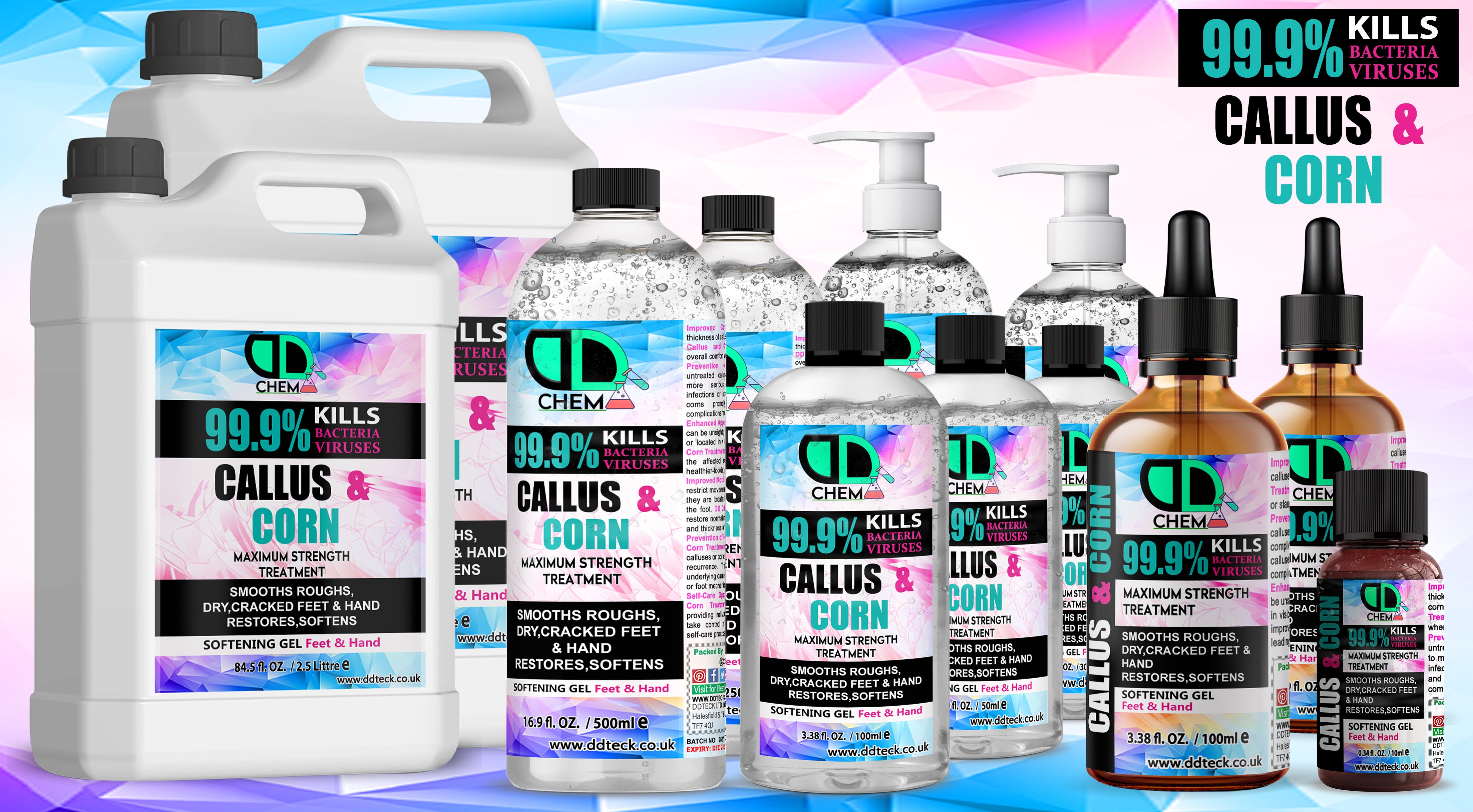 Callus & Corn Maximum Strength Treatment – Softening Gel for Feet & Hands