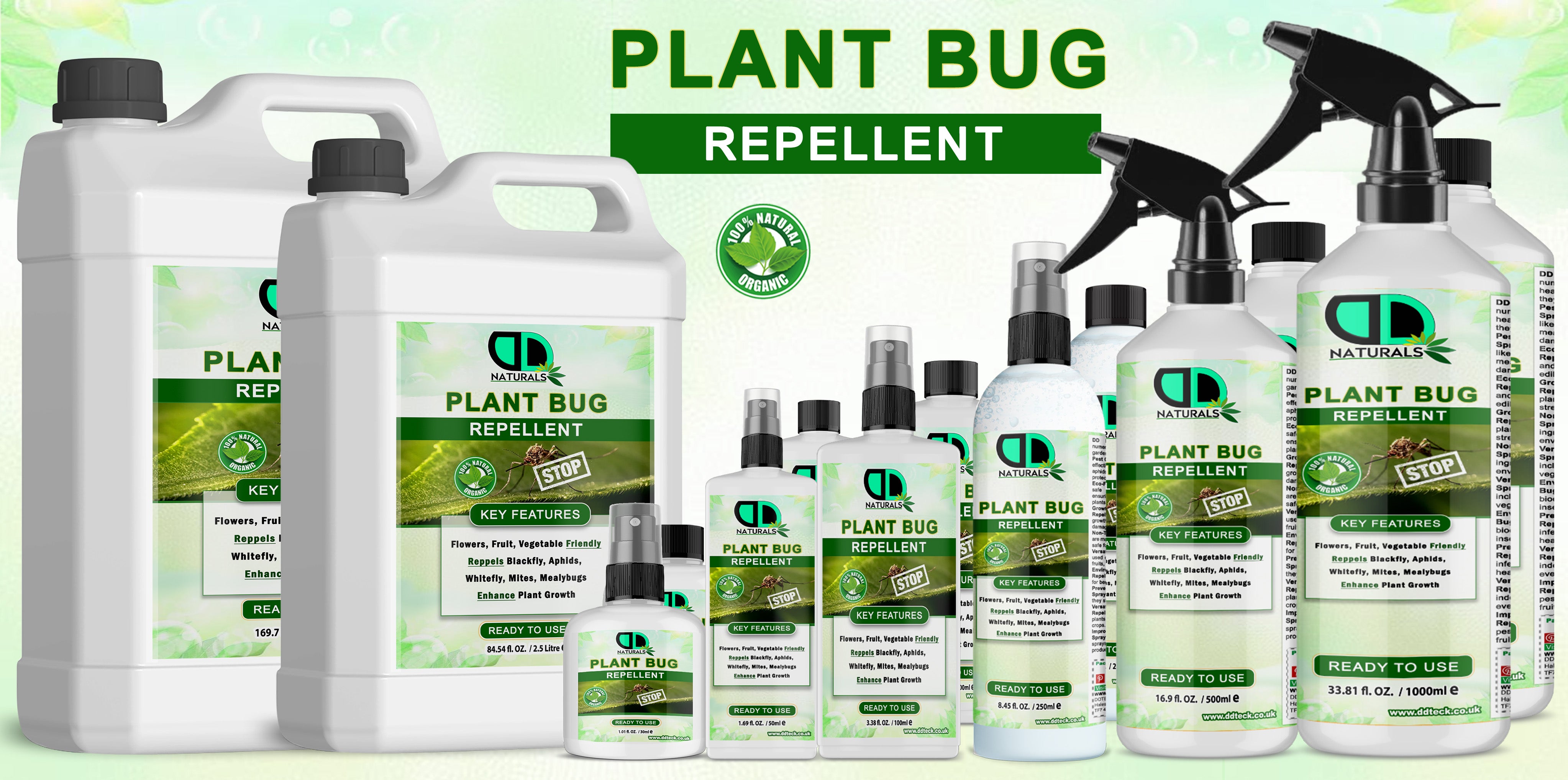 100% Organic Plant Bug Repellent – Ready to Use Garden Protection