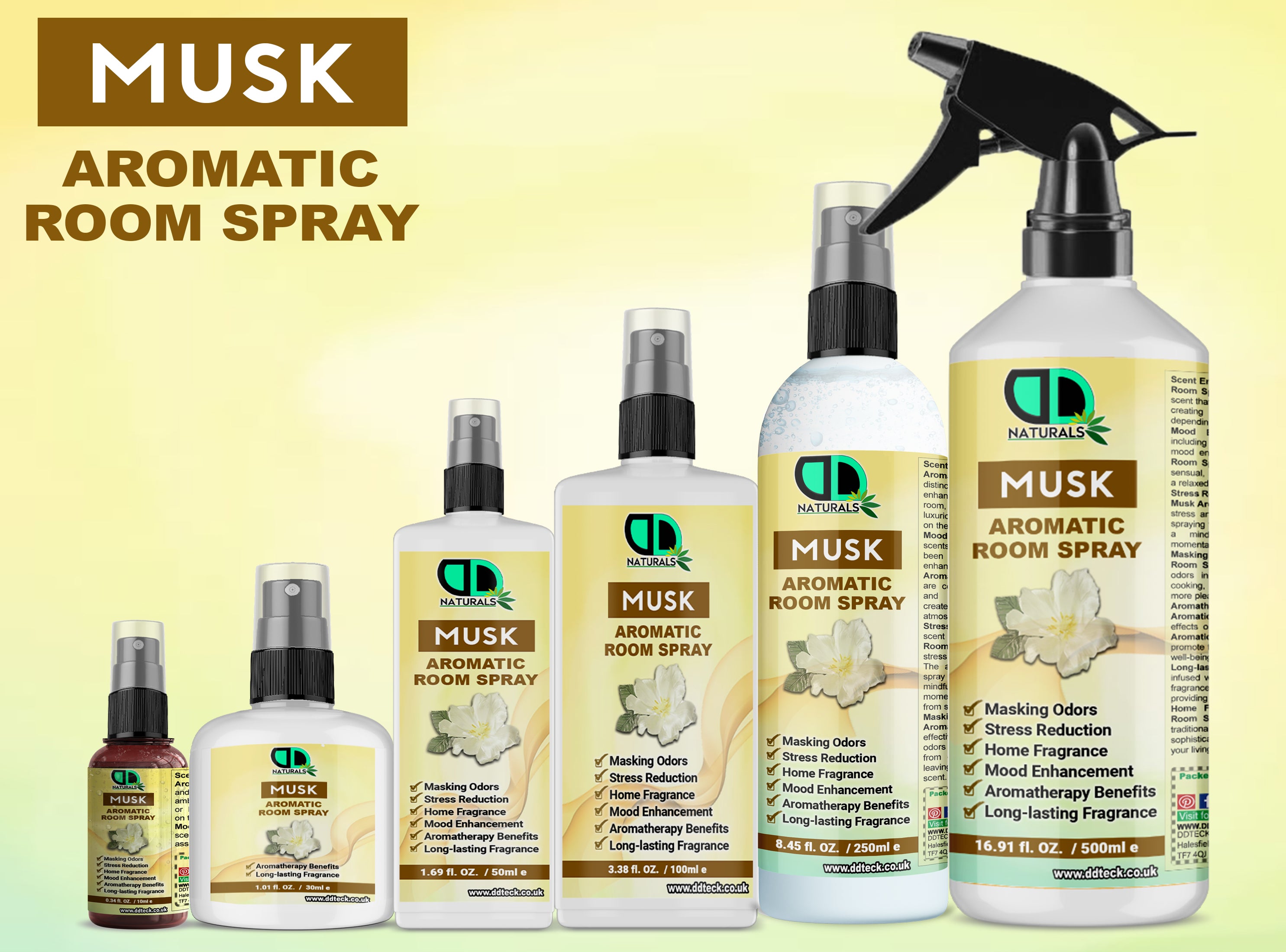 Musk Aromatic Room Spray – Premium Long-Lasting Home Fragrance