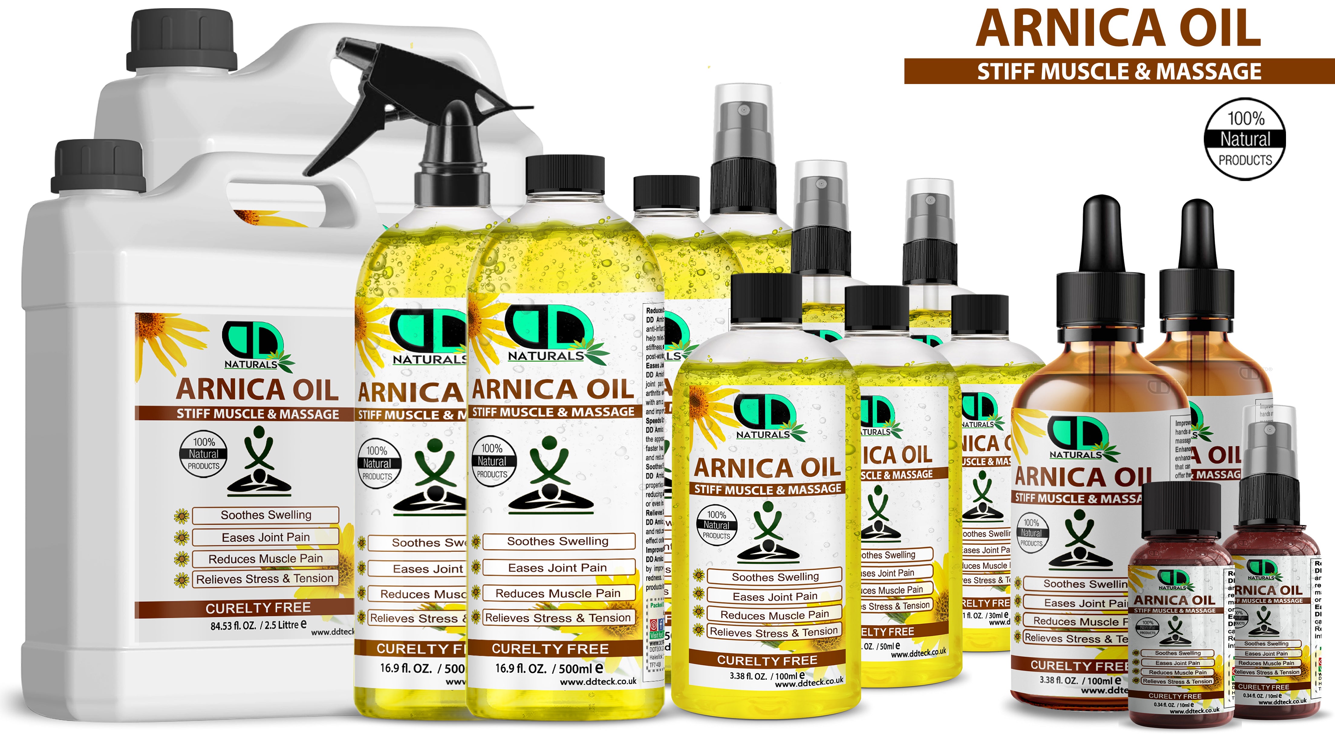 Arnica Massage Oil – Natural Botanical Oil for Relaxation, Muscle Comfort & Daily Body Care