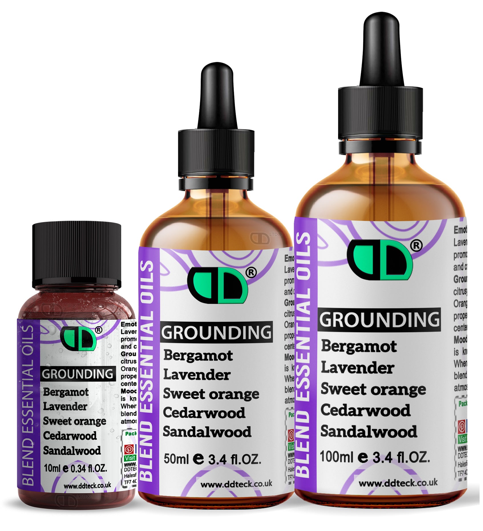 Grounding Essential Oil Blend – Bergamot, Lavender & Sandalwood